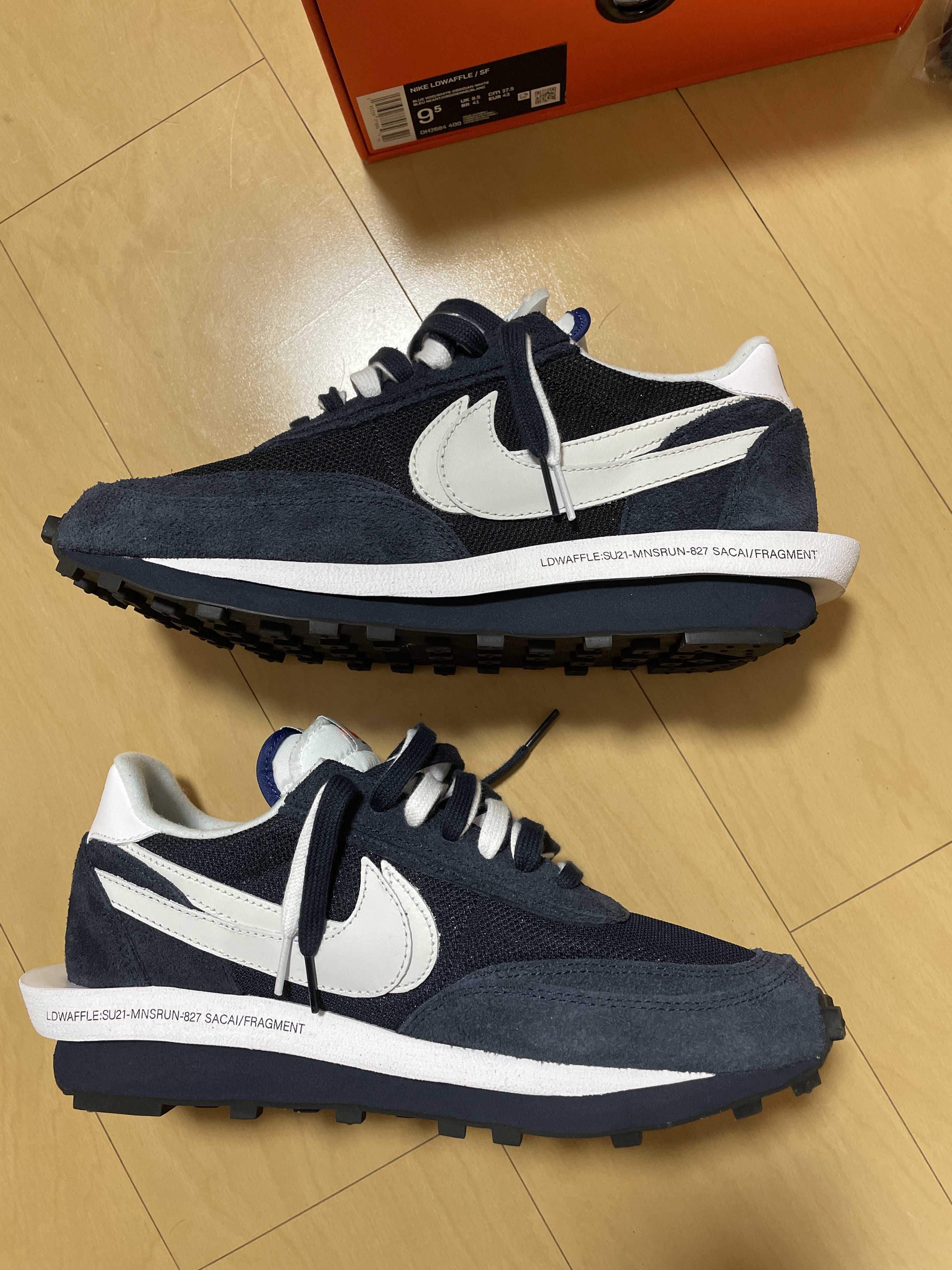Fragment × sacai × Nike LD Waffle "Blackended Blue"