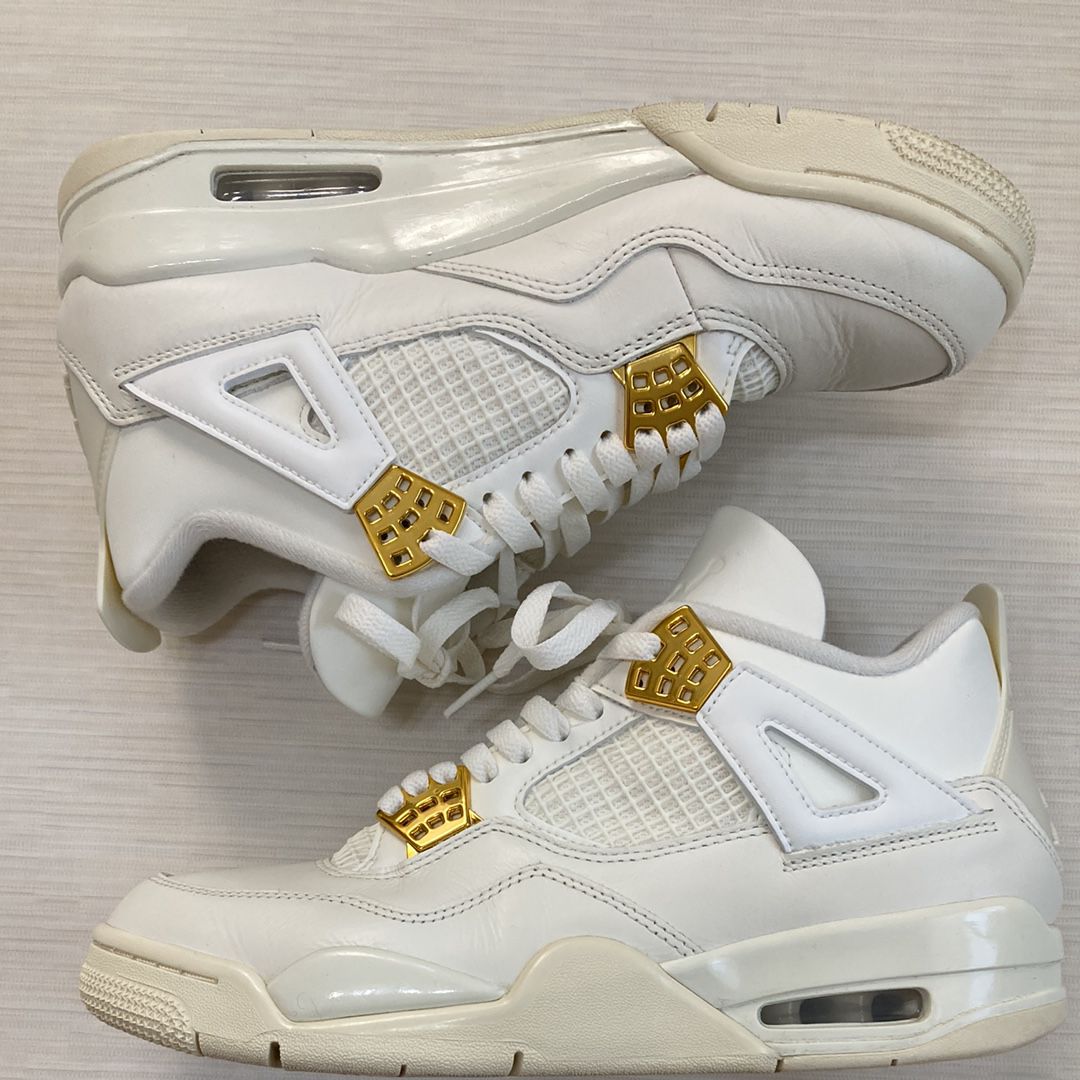 Nike Women's Air Jordan 4 Retro "White & Gold"