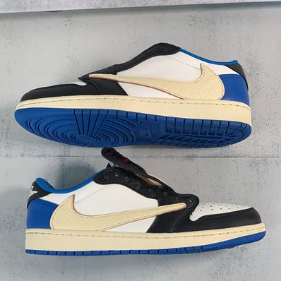 Travis Scott × fragment design × Nike Air Jordan 1 Low OG SP "Military Blue"