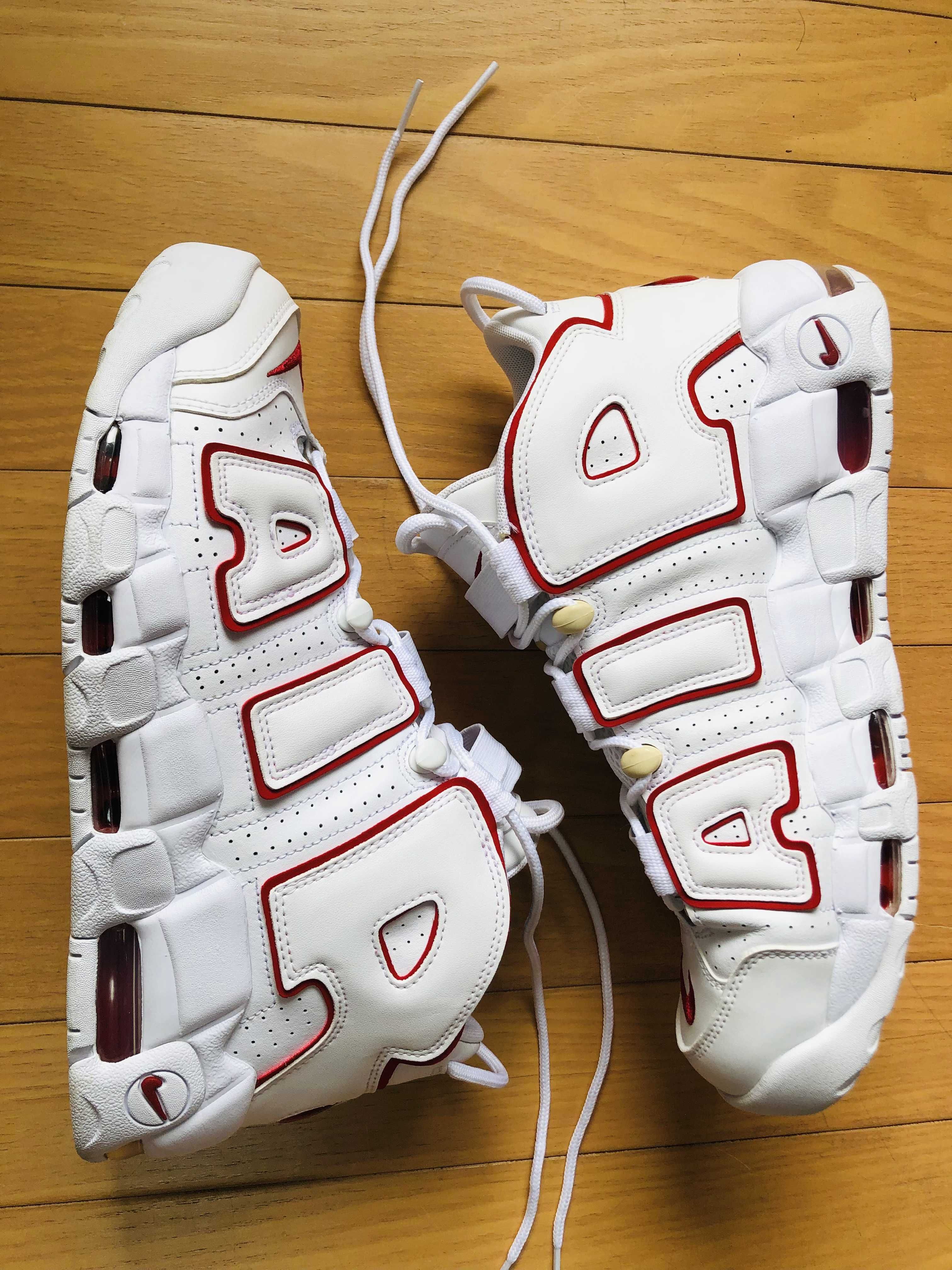 NIKE AIR MORE UPTEMPO "WHITE/VARSITY RED" (2021)