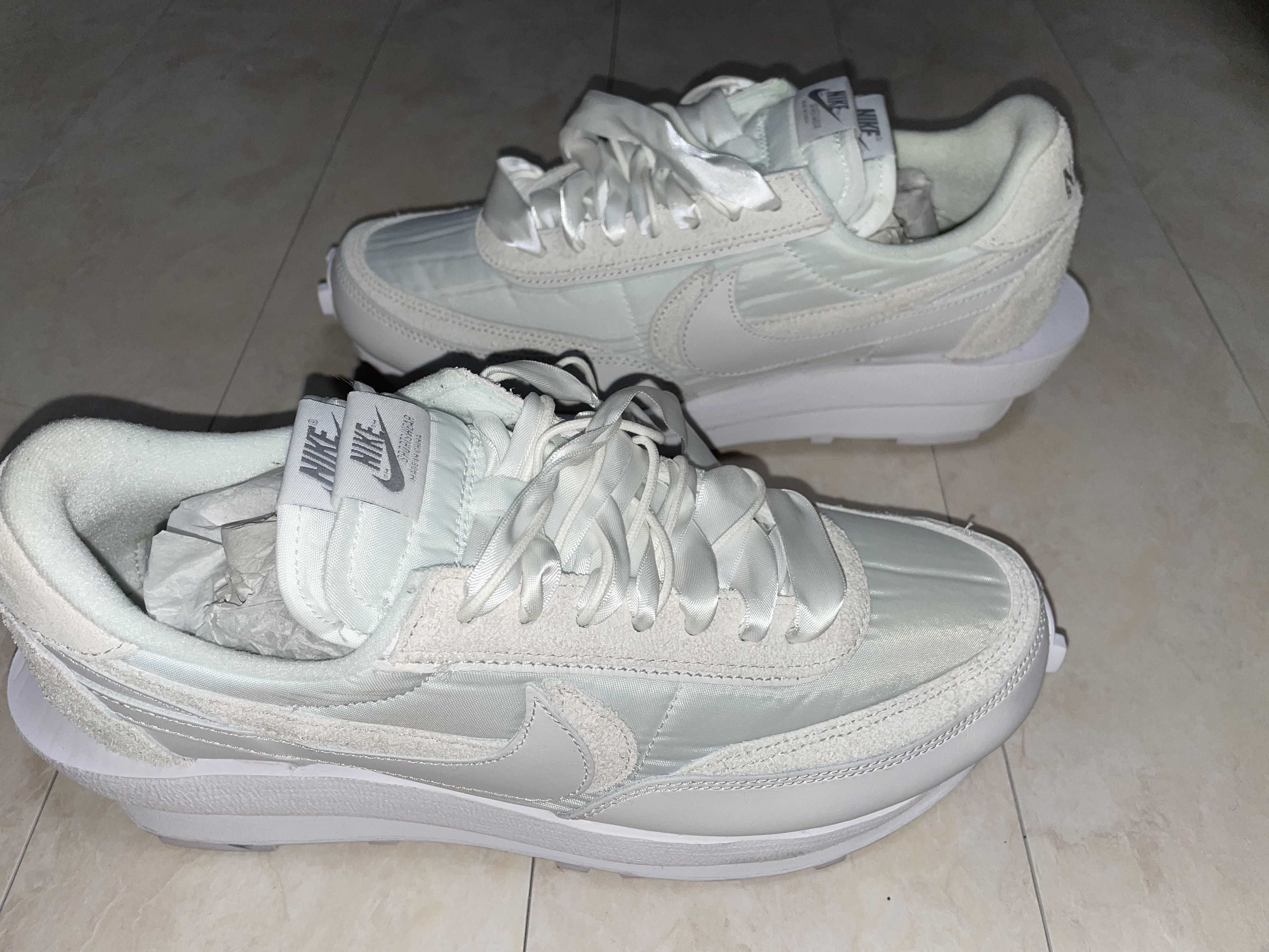 sacai × Nike LDV Waffle "Triple White"