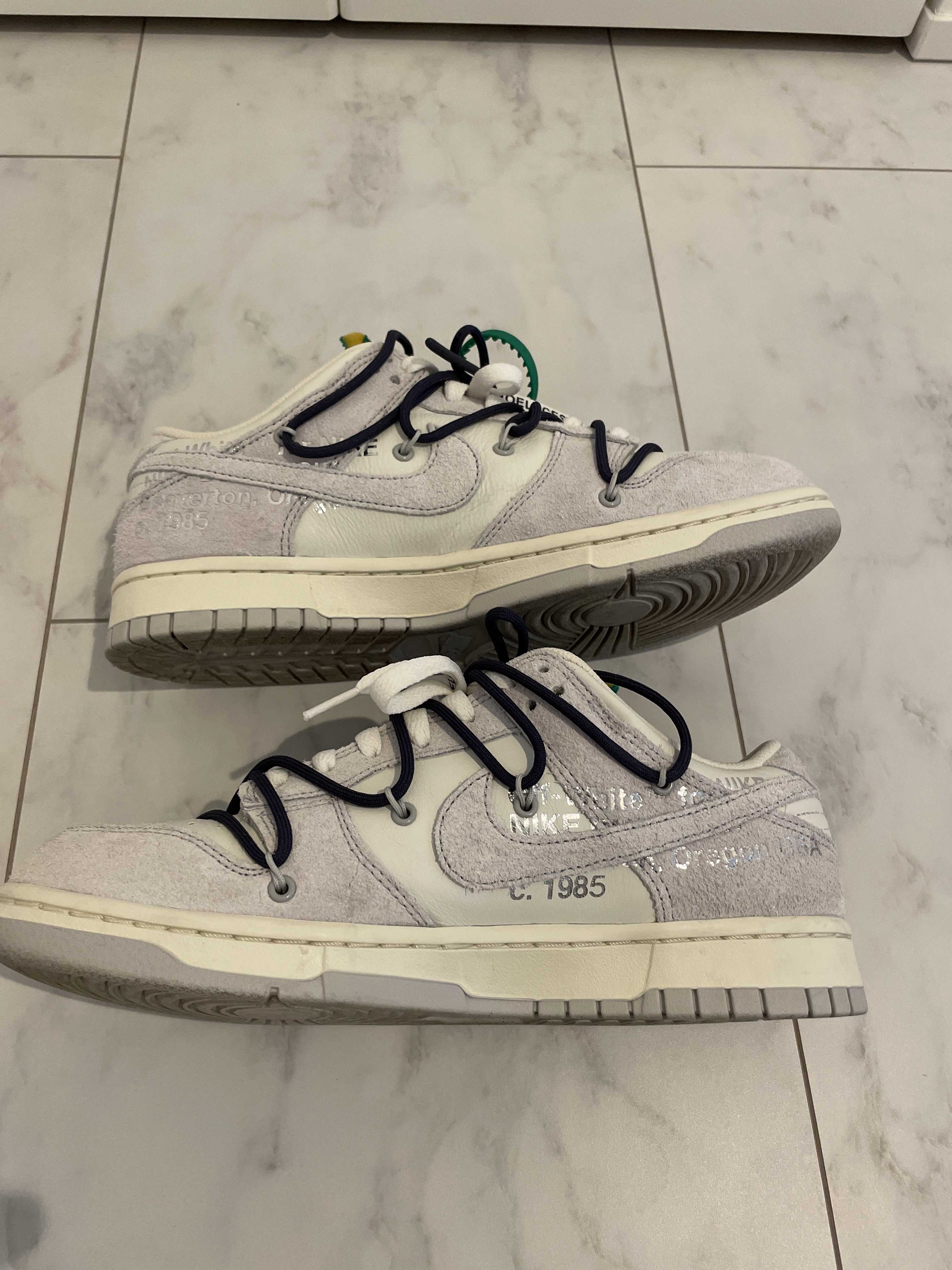 Off-White × Nike Dunk Low "Sail/Neutral Grey/Gridiron"