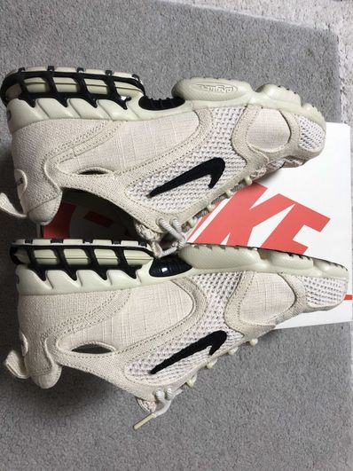 Stussy × Nike Air Zoom Spiridon CG 2 "Fossil/Black"