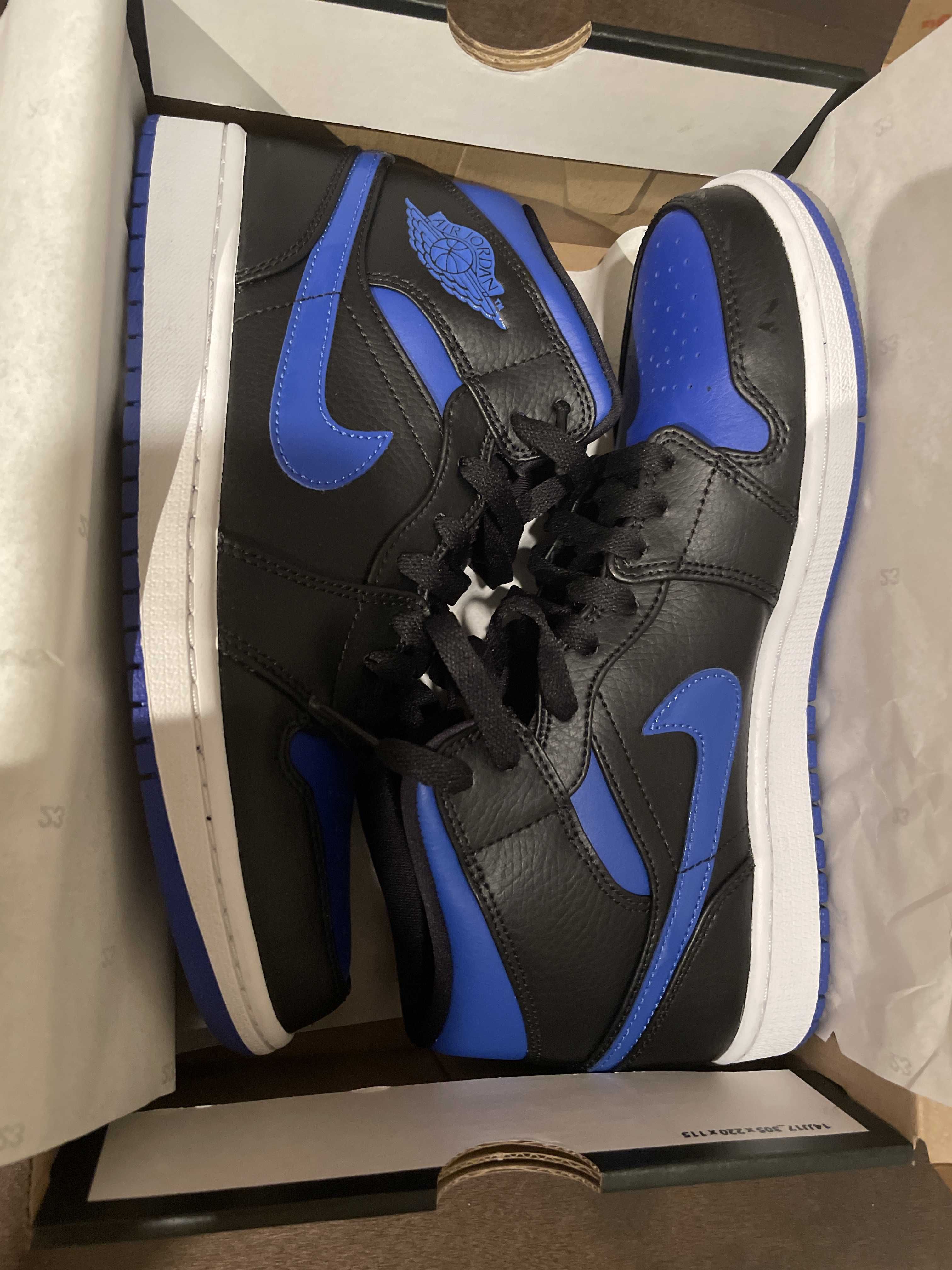 NIKE AIR JORDAN 1 MID "BLACK/BLUE"