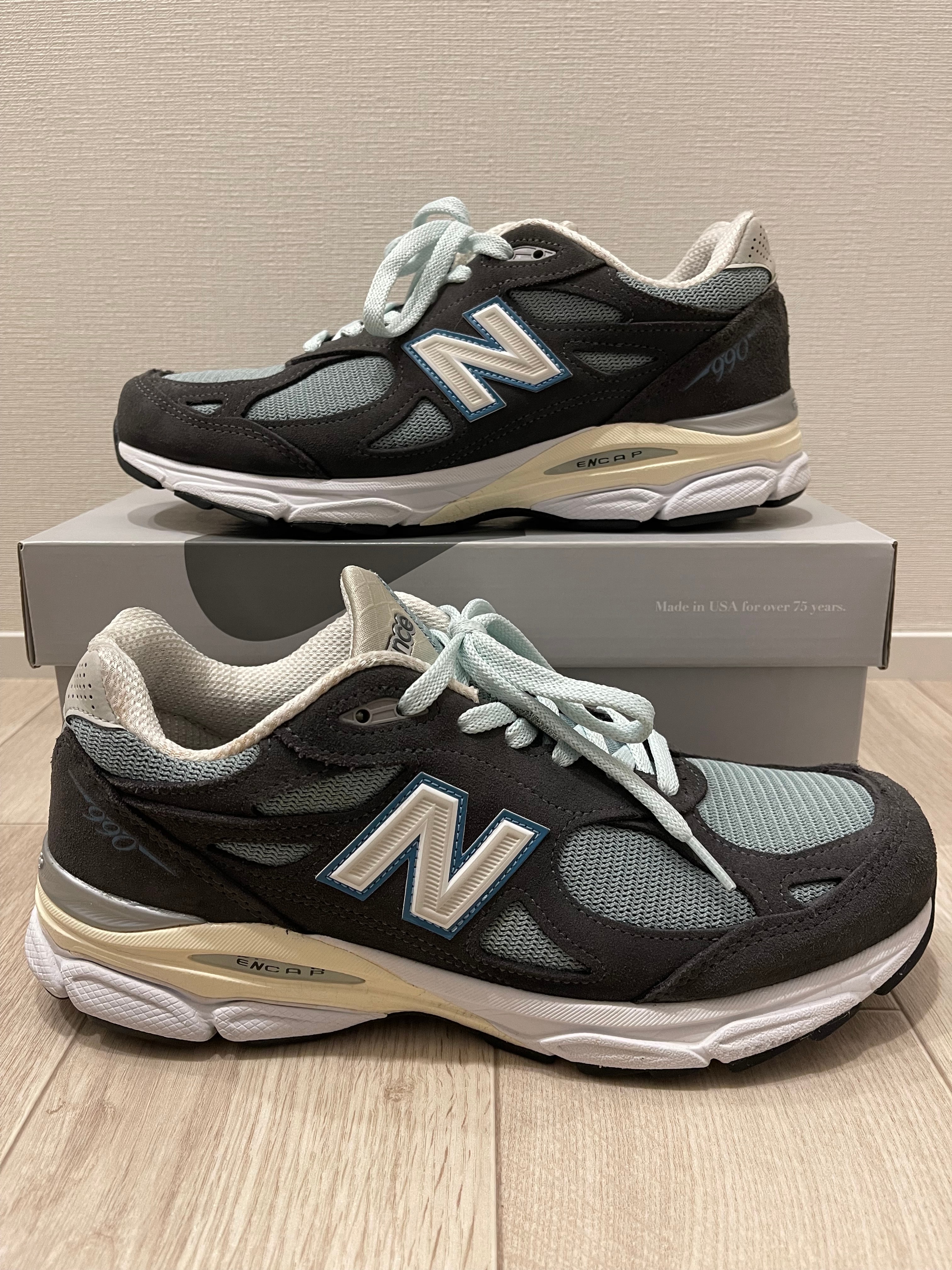 キス × ニューバランス 990V3 "スティールブルー"