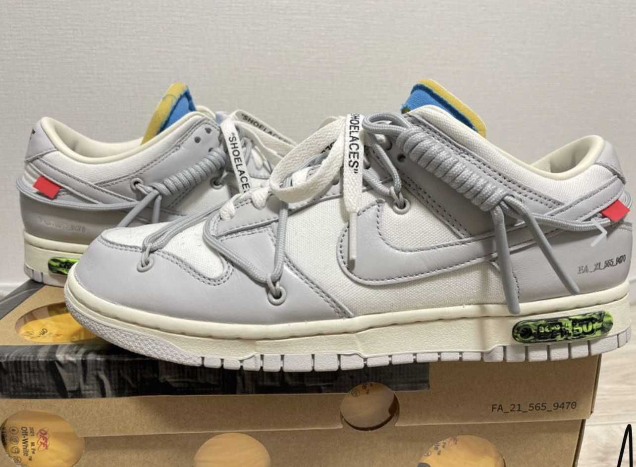 Off-White × Nike Dunk Low "Sail/Neutral Gray"