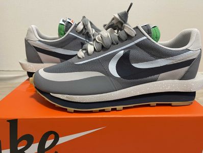 CLOT × Sacai × Nike LD Waffle "Grey Obsidian/Cool Grey"