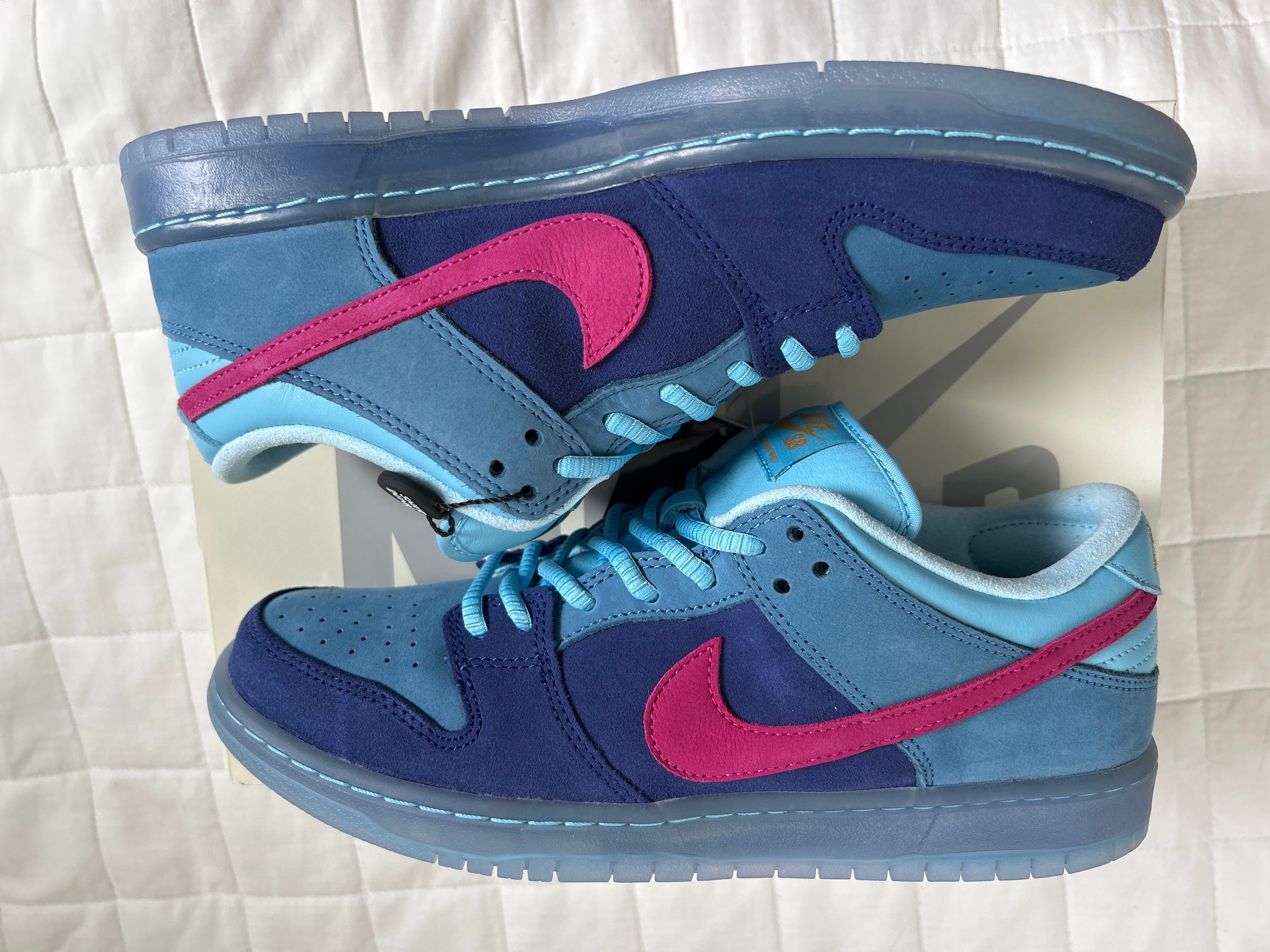 Run The Jewels × Nike SB Dunk Low "Deep Royal Blue and Active Pink"