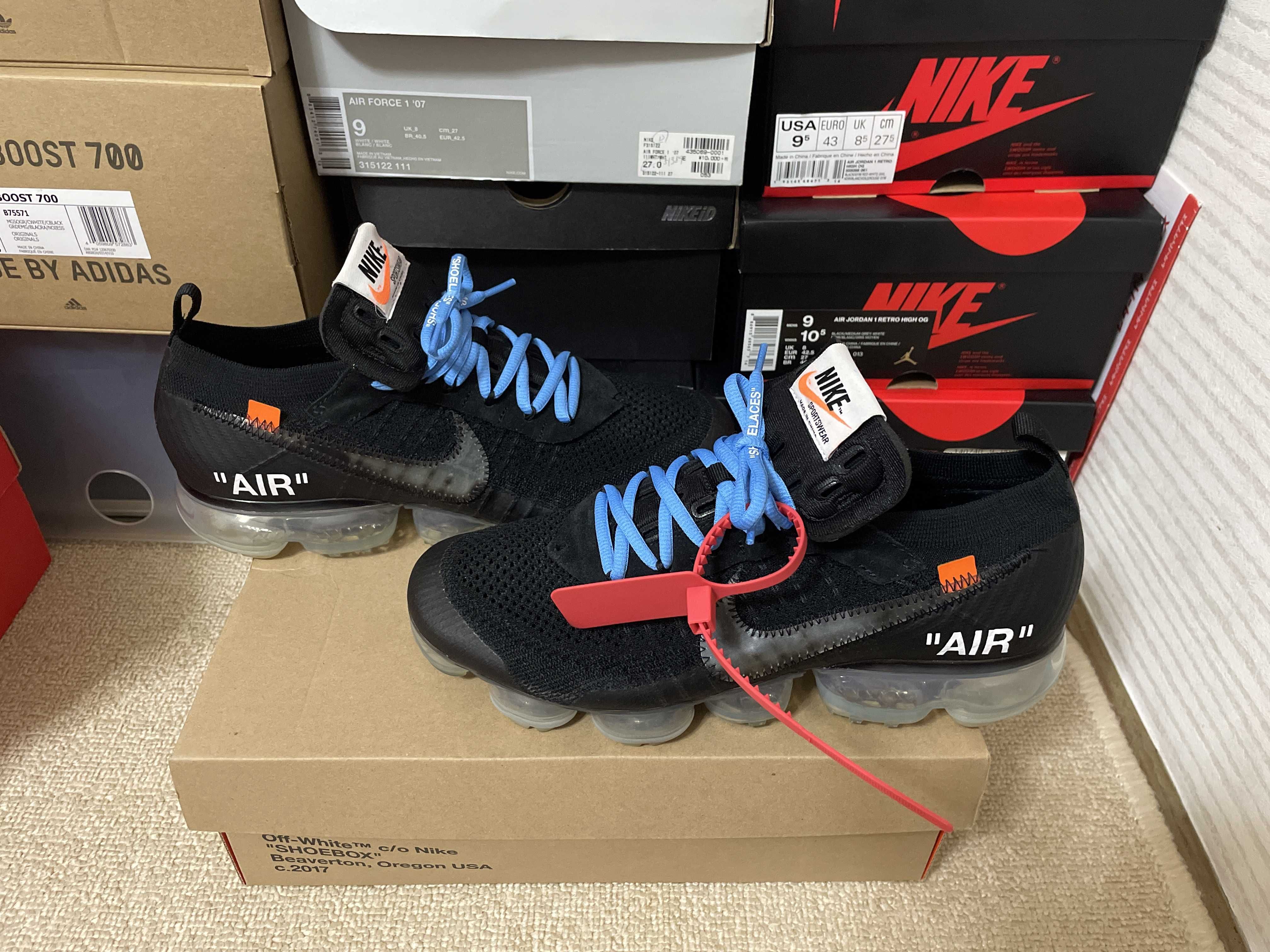 Off-White × Nike Air Vapormax "Black/Total Orange/Clear"