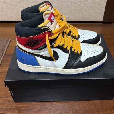 fragment design × UNION × Nike Air Jordan 1 High OG "Black/Varsity Red"