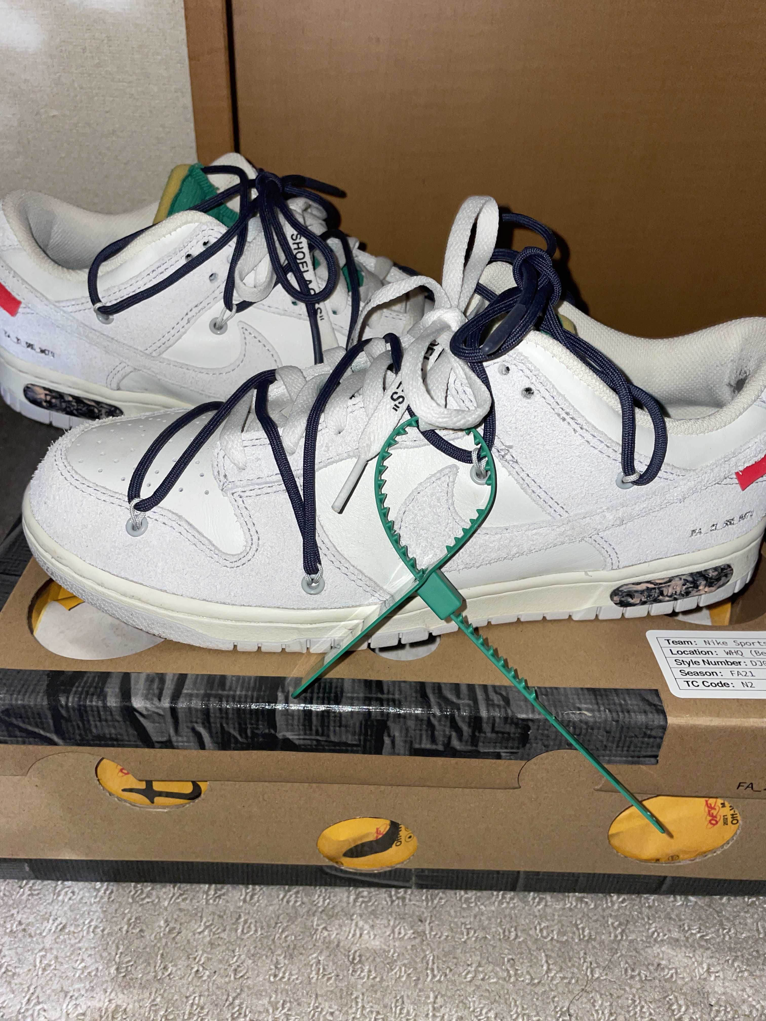 Off-White × Nike Dunk Low "Sail/Neutral Grey/Gridiron"