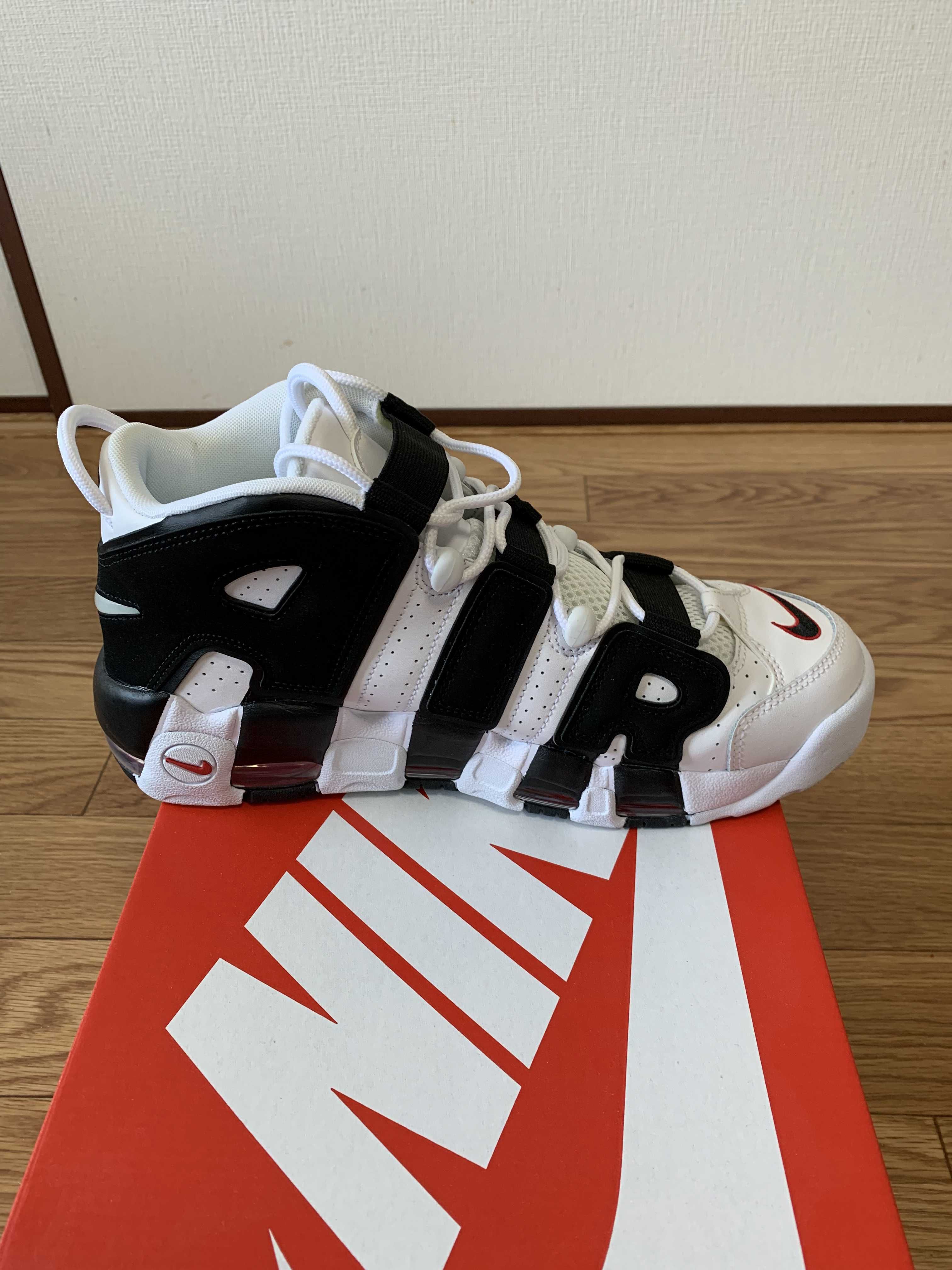 NIKE AIR MORE UPTEMPO "WHITE/BLACK/UNIVERSITY RED"(2020)