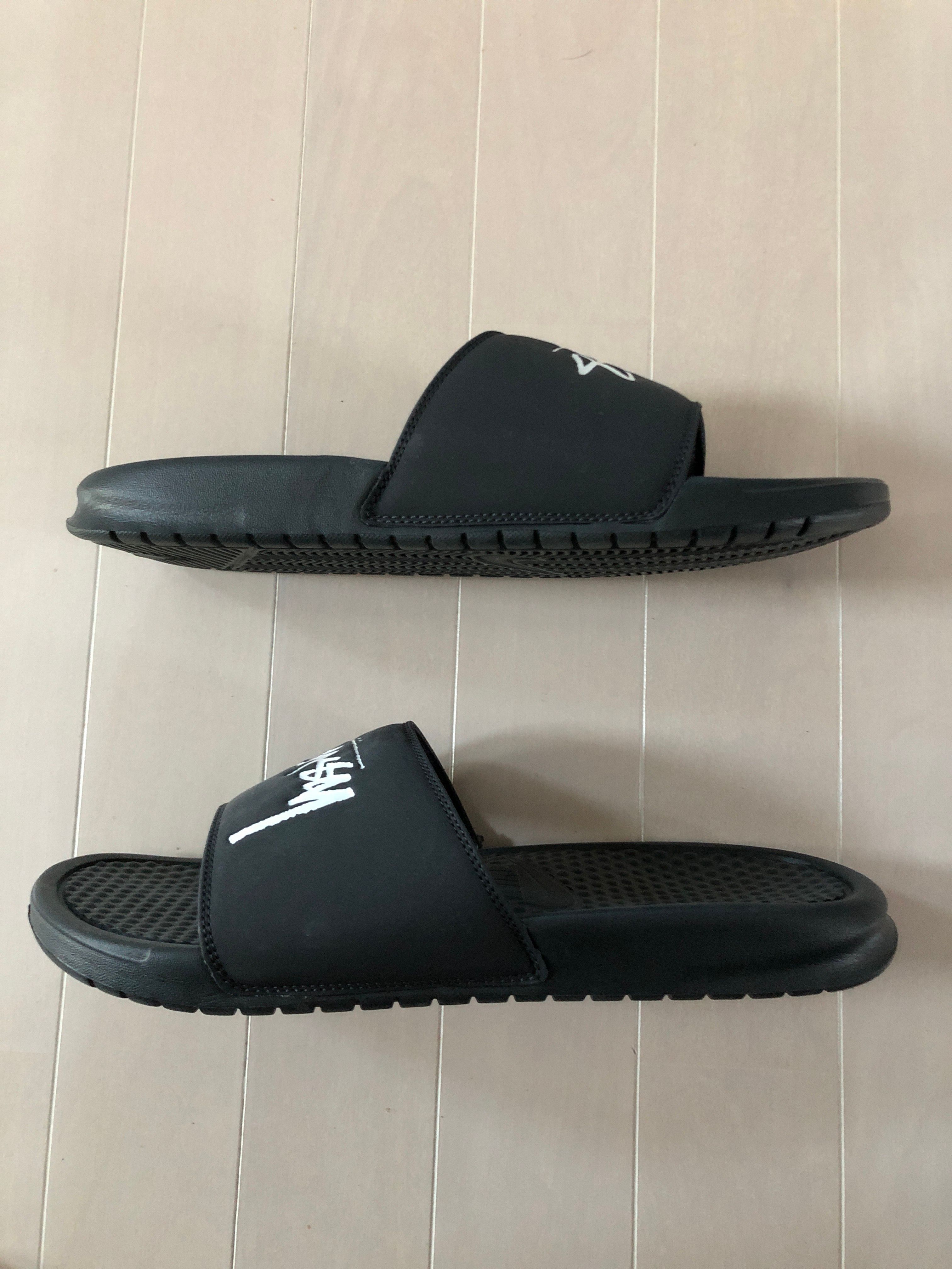 Stussy × Nike  Benassi Slide "Off Noir" (CW2787-001)