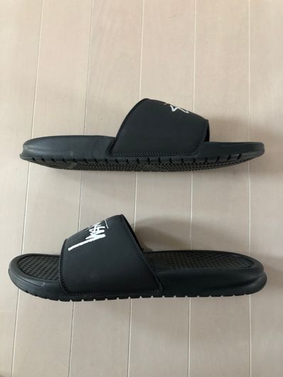 Stussy × Nike Benassi Slide "Off Noir" (CW2787-001)