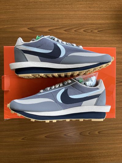 CLOT × Sacai × Nike LD Waffle "Grey Obsidian/Cool Grey"