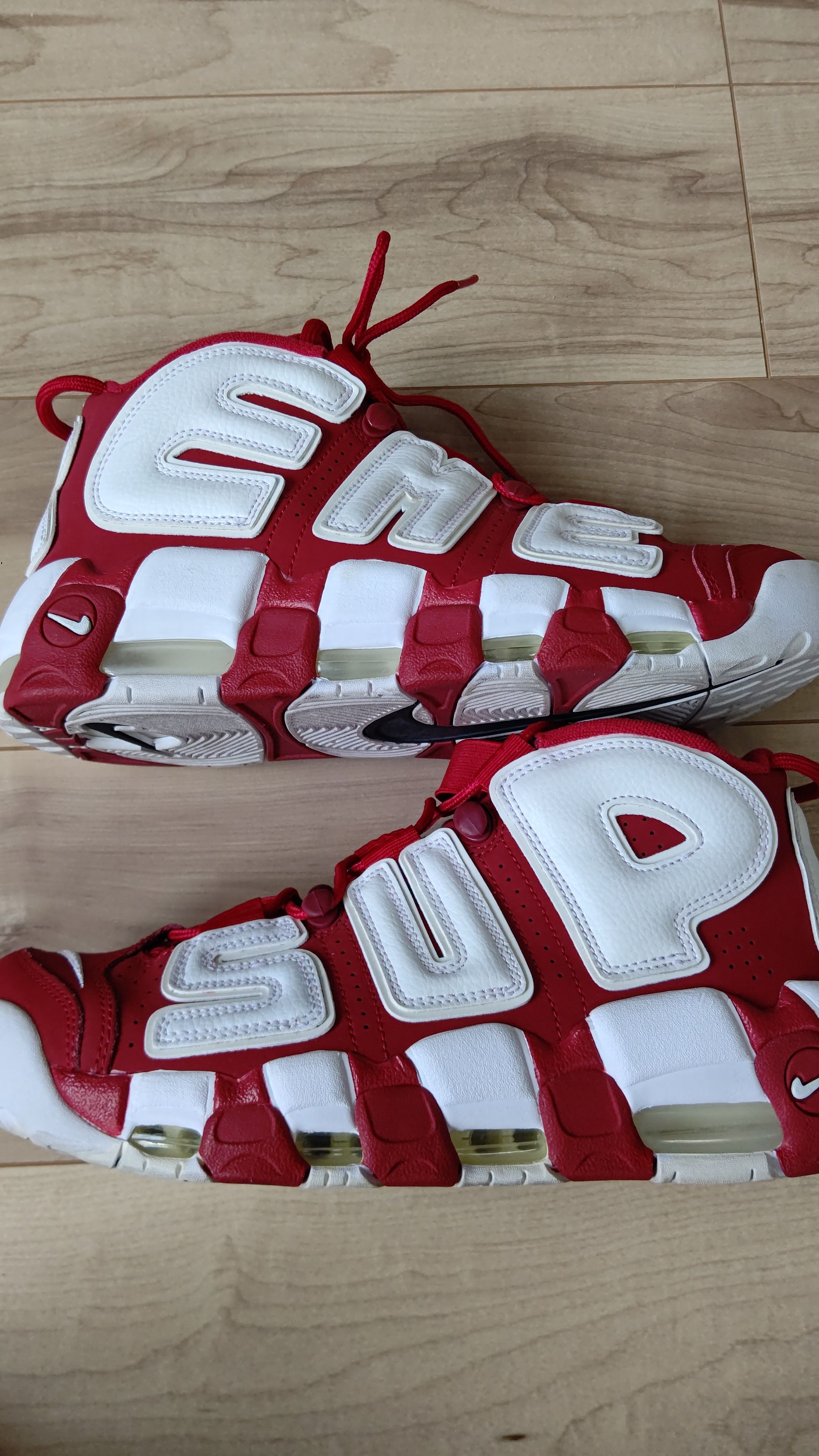 Supreme × Nike Air More Uptempo "White/Red"