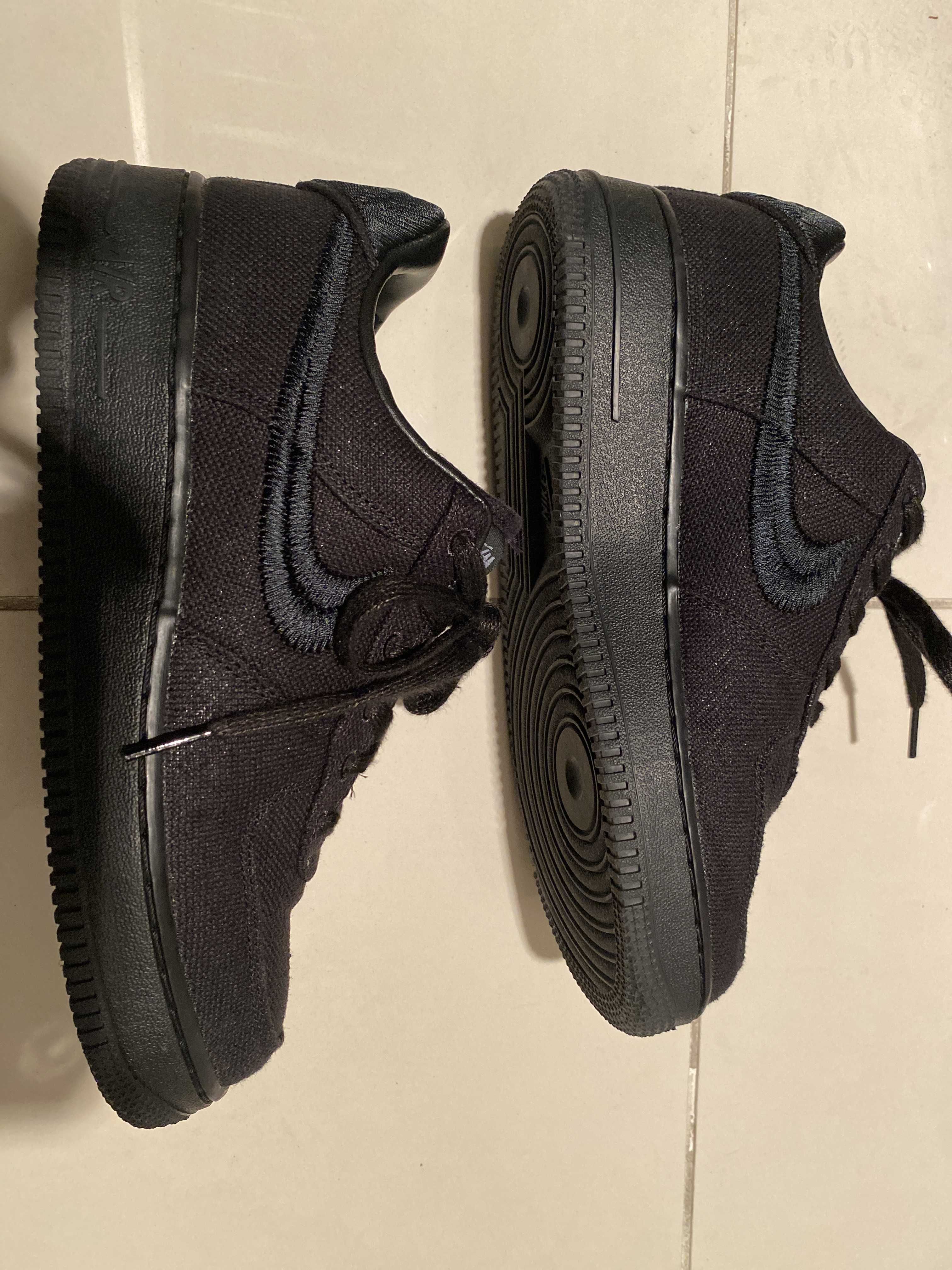 Stussy × Nike Air Force 1 Low "Triple Black"