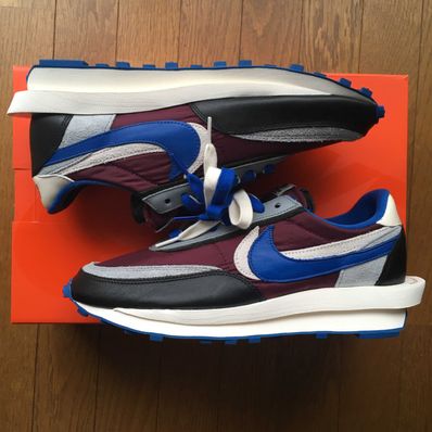 UNDERCOVER × sacai × Nike LD Waffle "Night Maroon/Pale Ivory-Ground Grey-Team Royal"