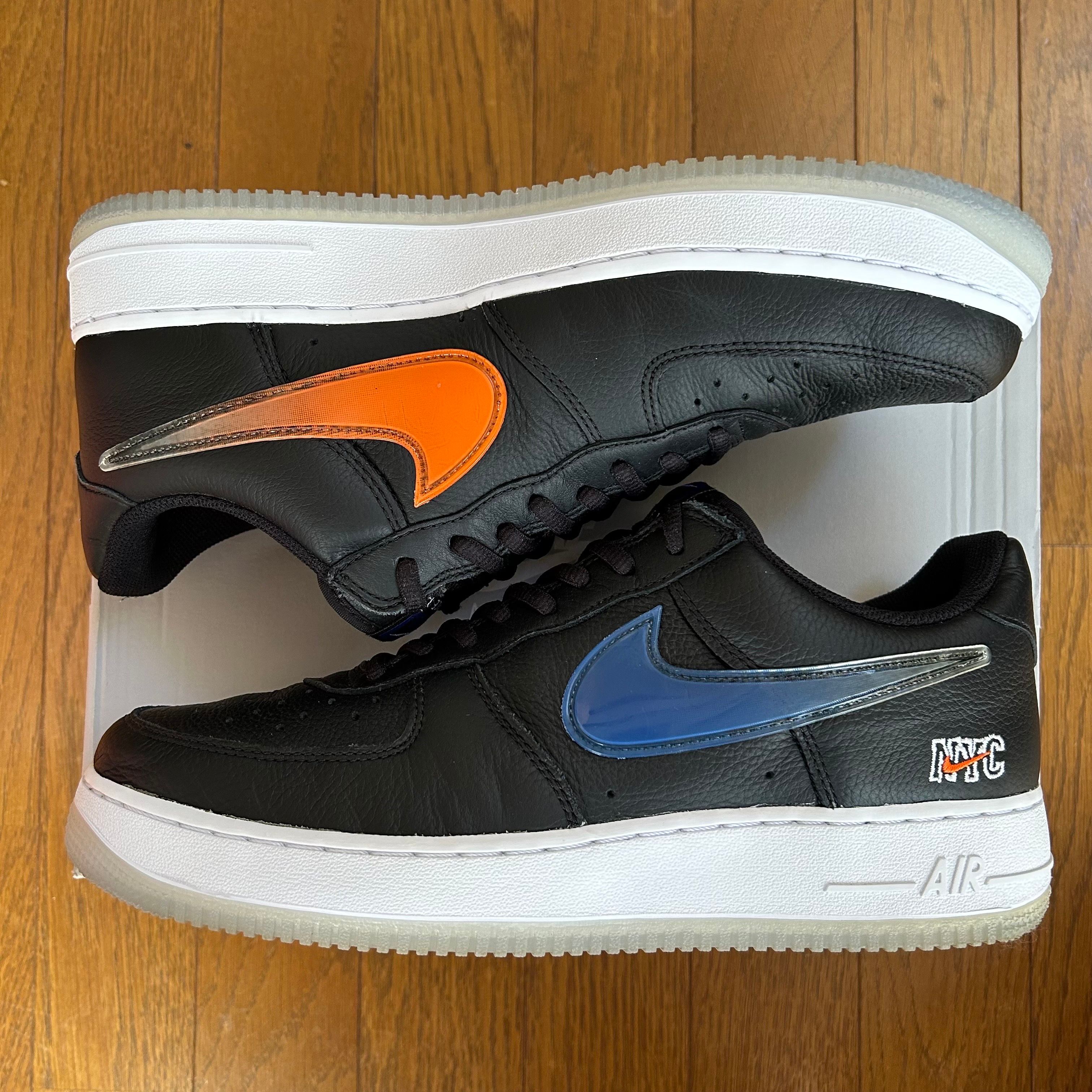 KITH × Nike Air Force 1 Low New York Knicks "Black/Brilliant Orange/Rush/Brilliant White"
