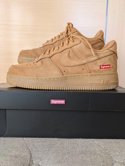 Supreme × Nike Air Force 1 Low "Flax/Wheat"