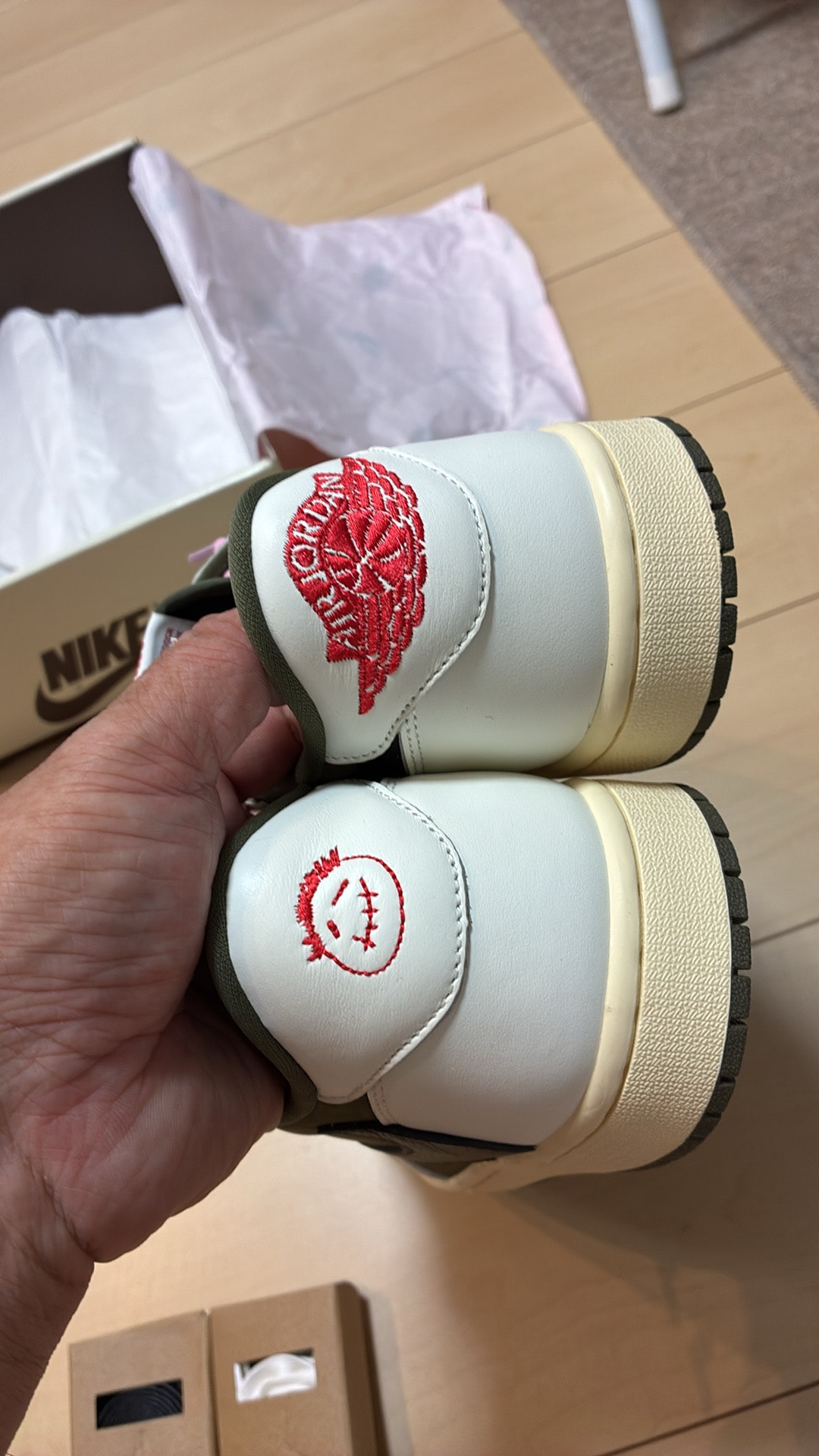 Travis Scott × Nike Women's Air Jordan 1 Low OG "Medium Olive"