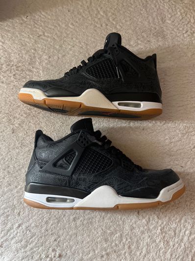 Nike Air Jordan 4 Retro "Laser Black/Gum"