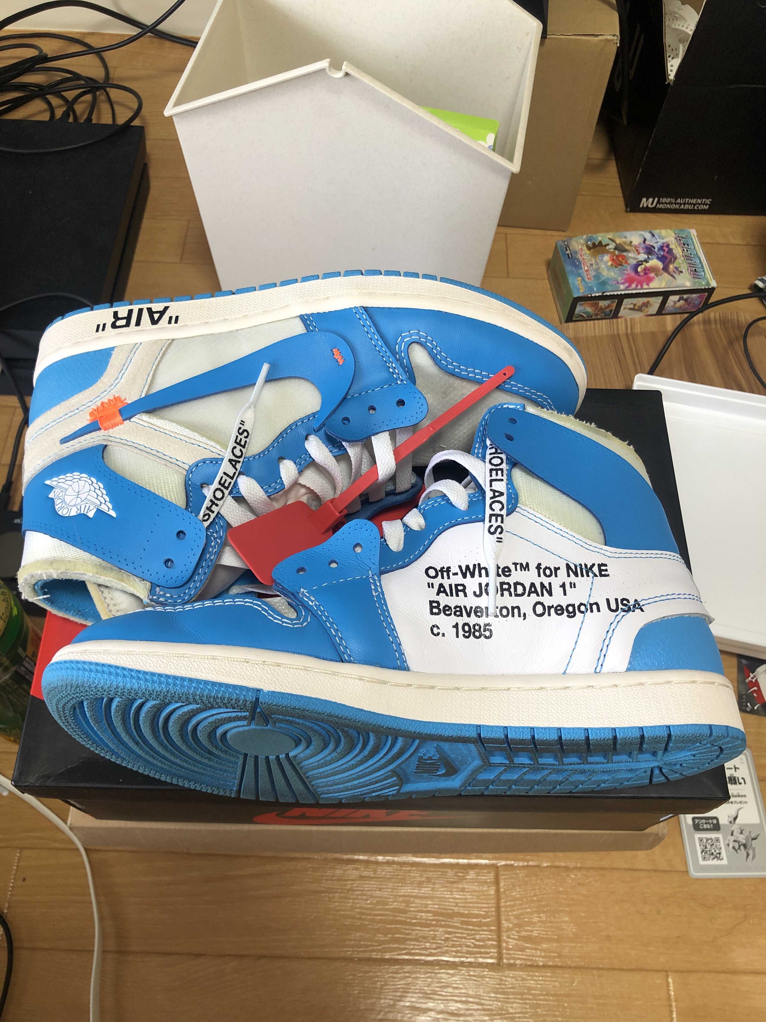 Off-White × Nike Air Jordan 1 High UNC "White/Dark Powder Blue"