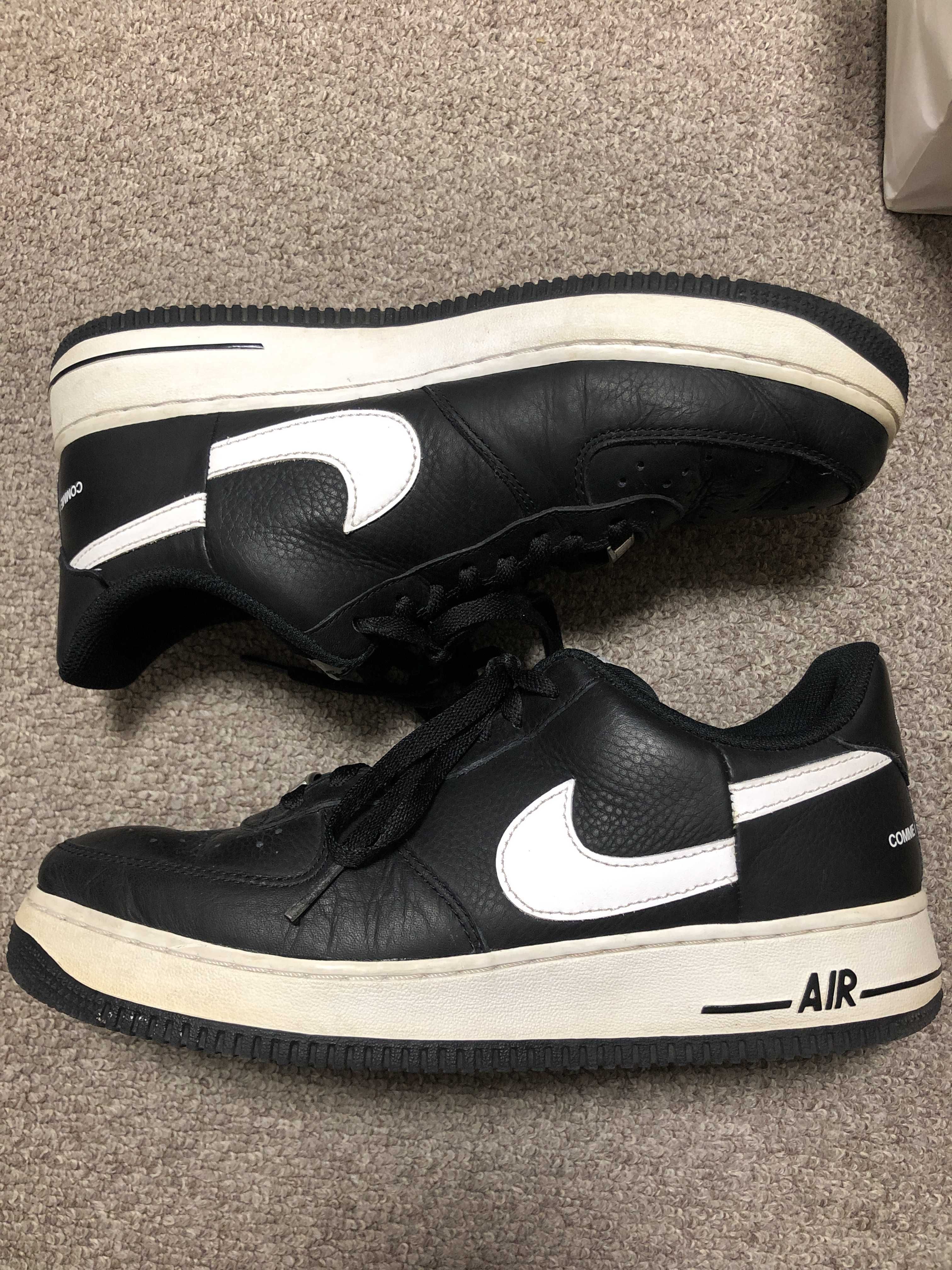 Supreme × COMME des GARCONS SHIRT × Nike Air Force 1 Low "Black/White" (2018)