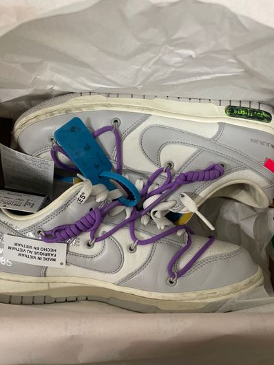 Off-White × Nike Dunk Low "Sail/Neutral Gray"