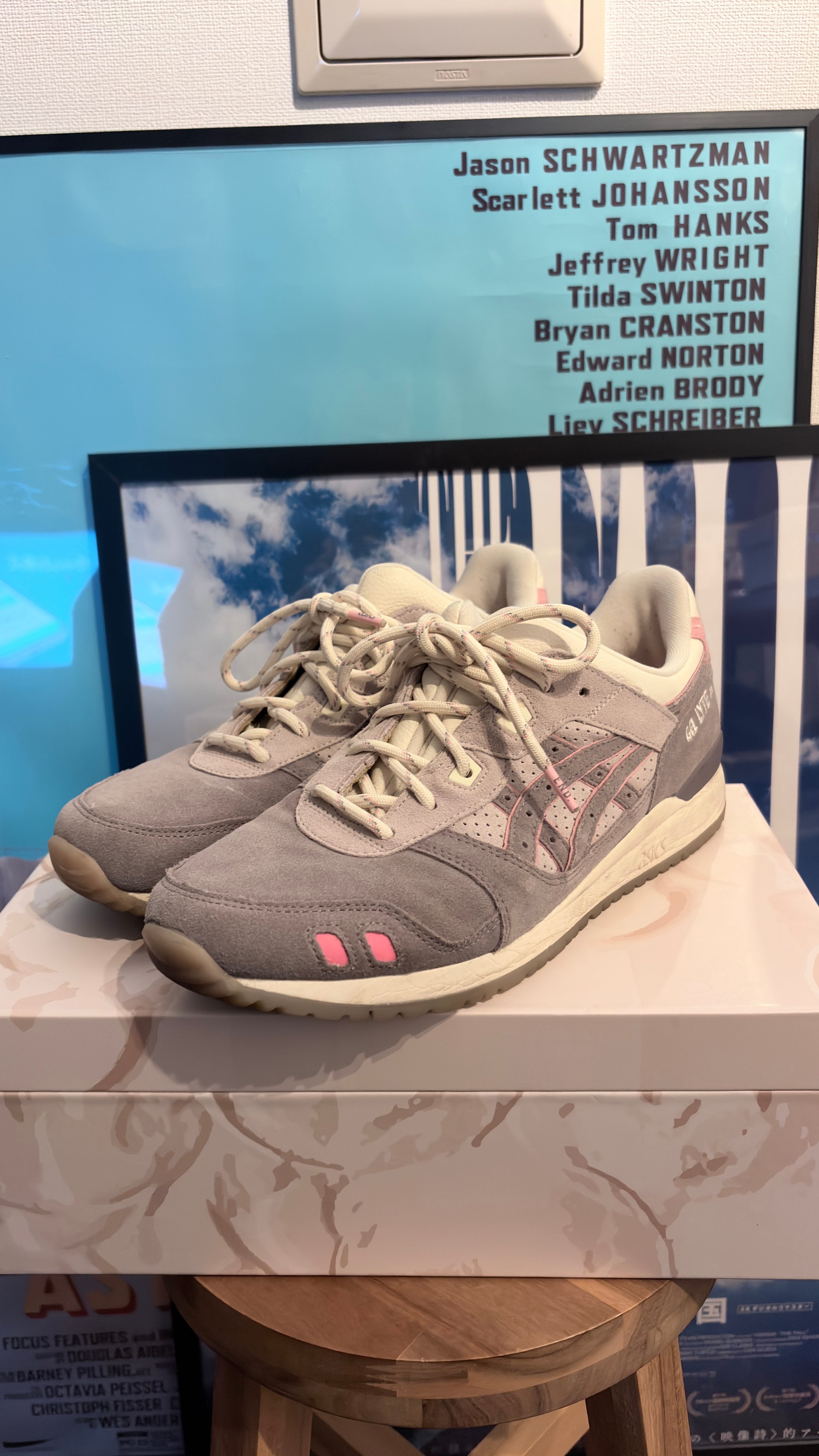 エンド × アシックス ゲルライト3 "パール"