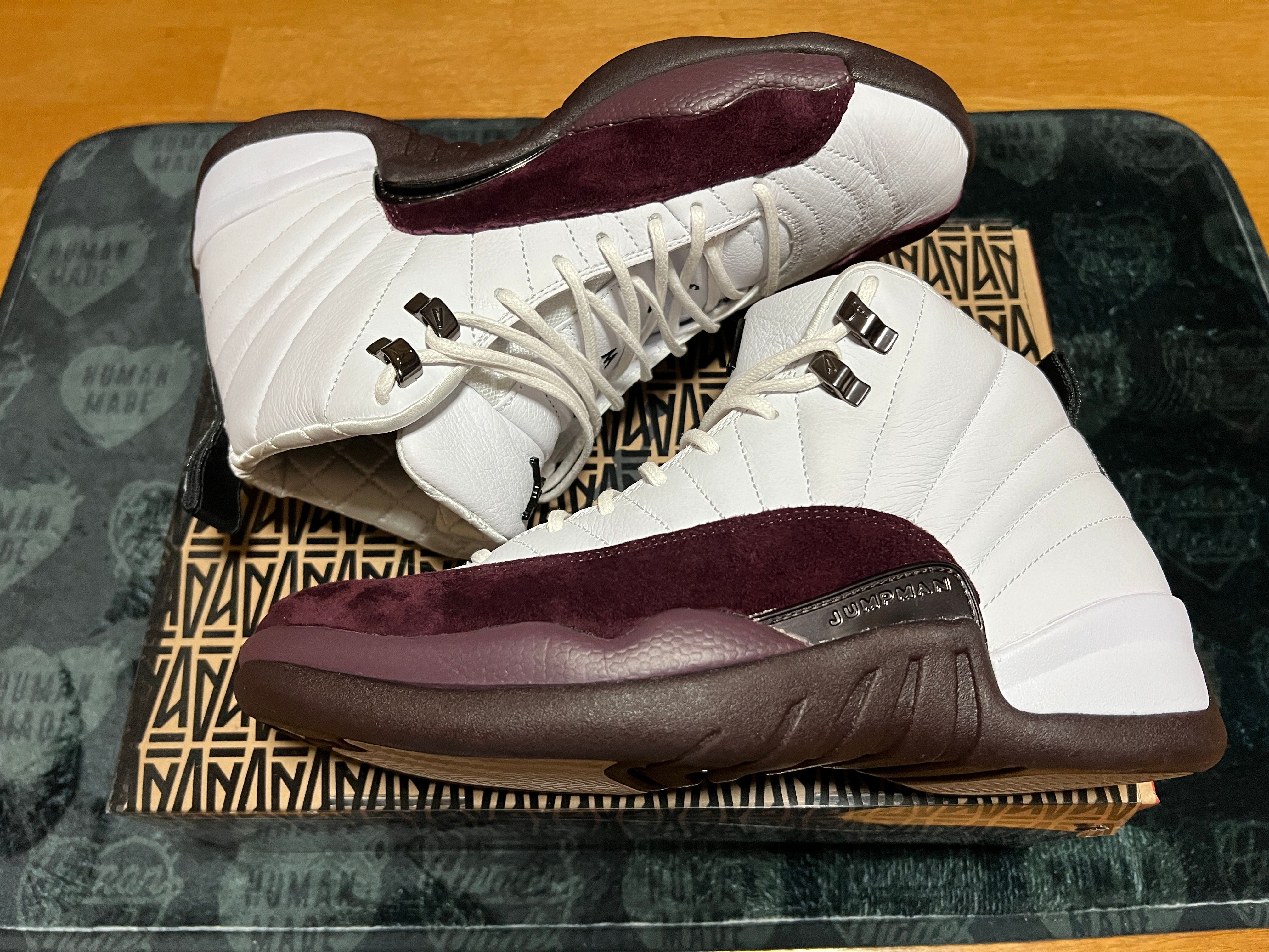 A Ma Maniere × Nike Women's Air Jordan 12 "White and Burgundy Crush"