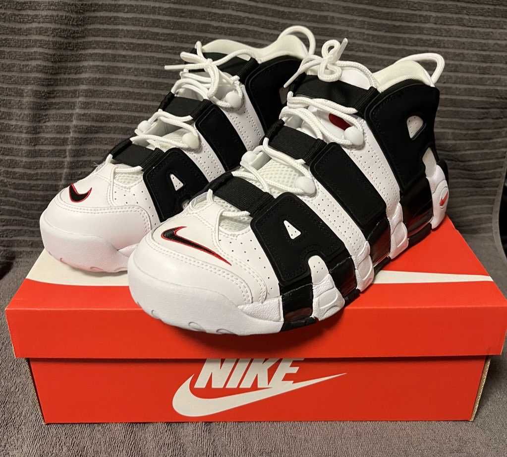NIKE AIR MORE UPTEMPO "WHITE/BLACK/UNIVERSITY RED"(2020)