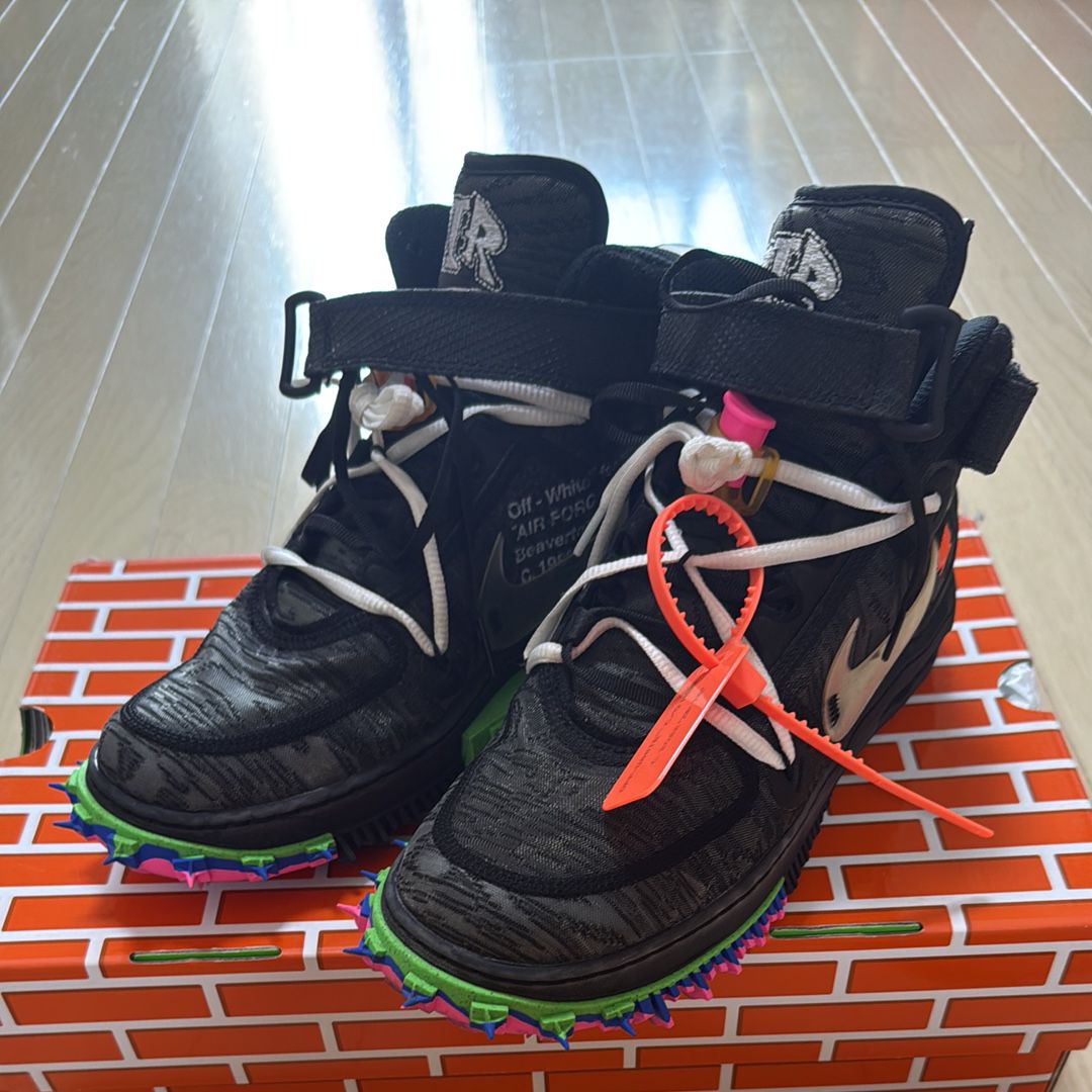 Off-White × Nike Air Force 1 Mid "Black"