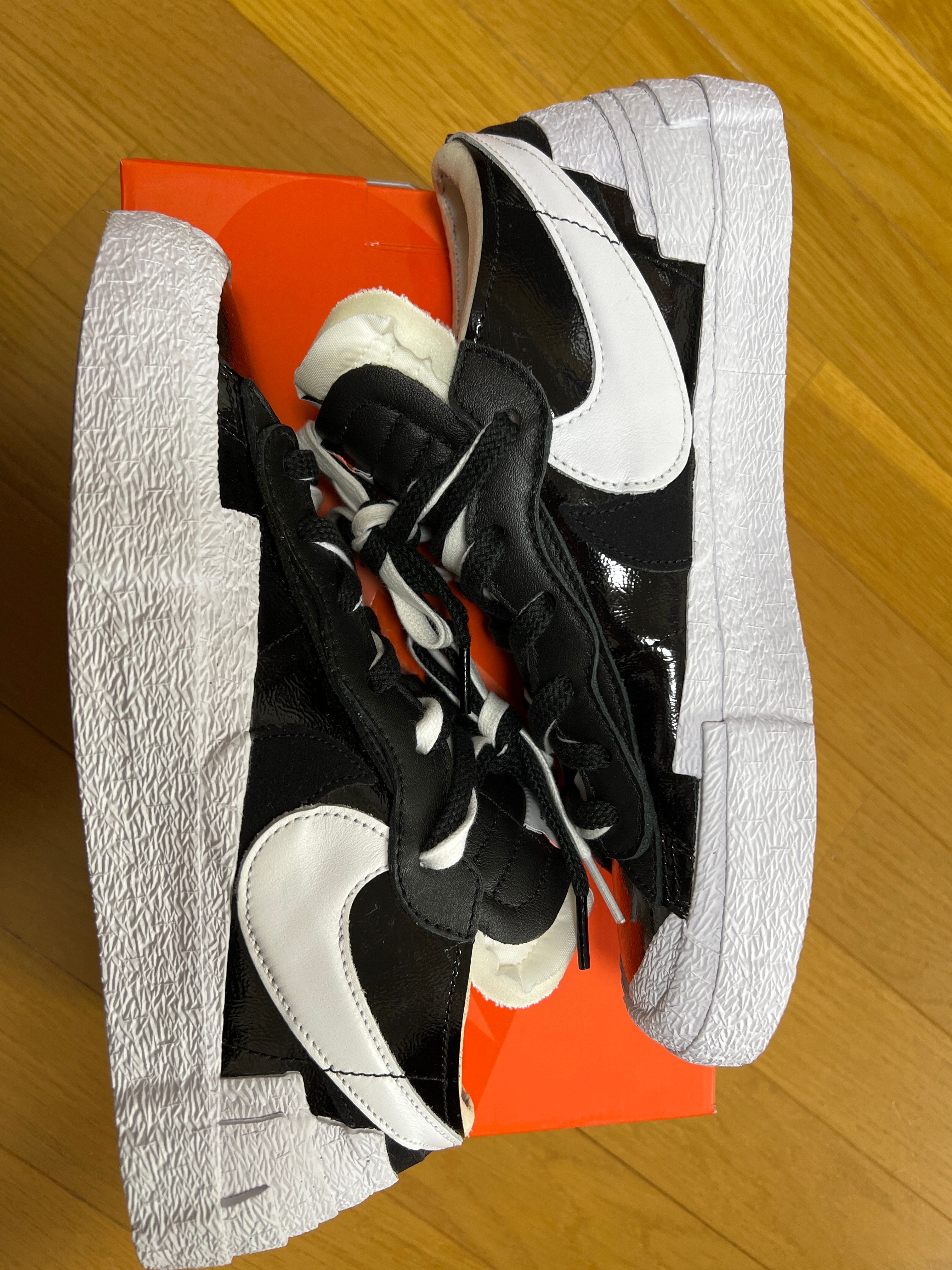 sacai × Nike Blazer Low "Black Patent Leather"