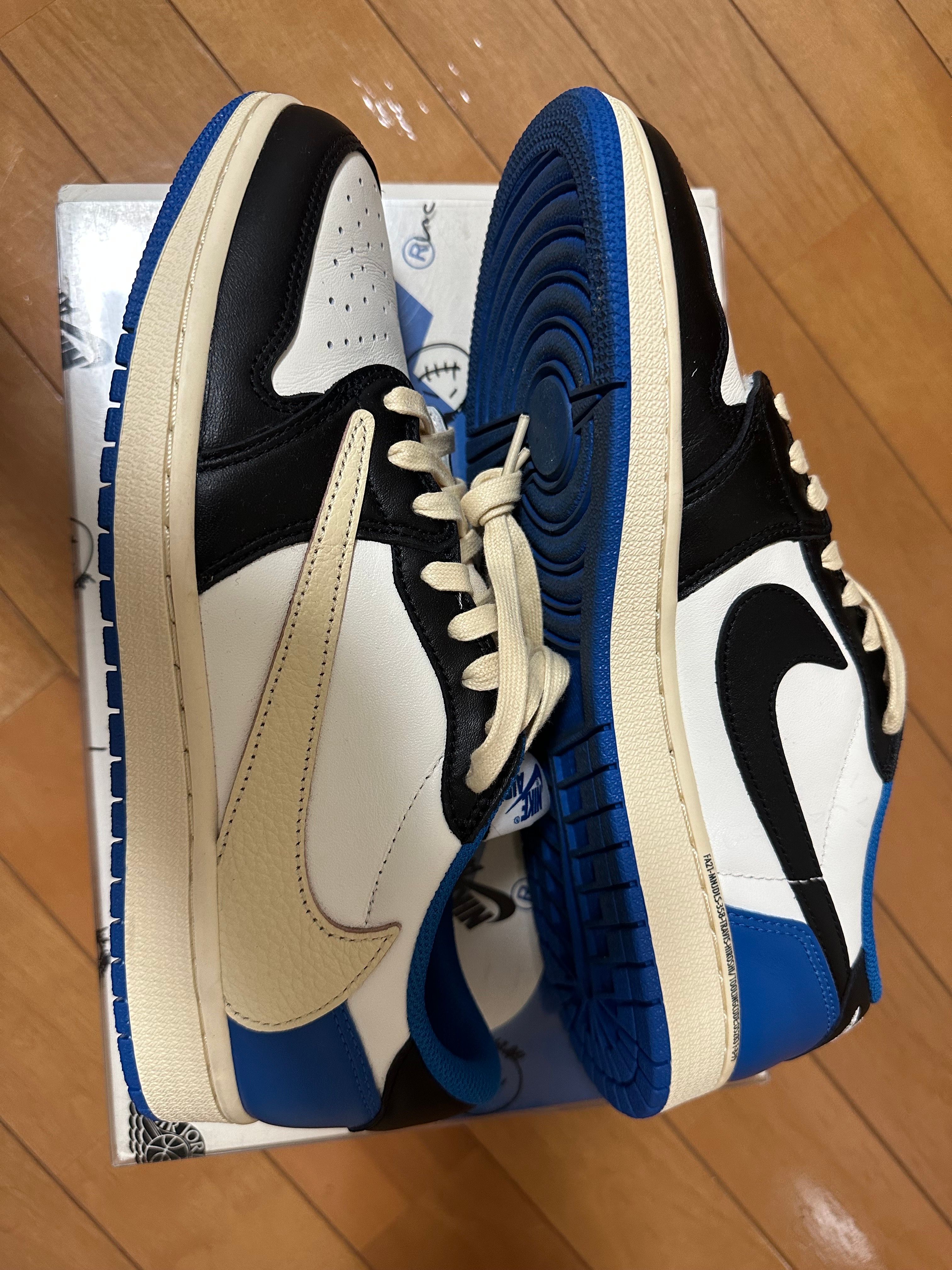 Travis Scott × fragment design × Nike Air Jordan 1 Low OG SP "Military Blue"