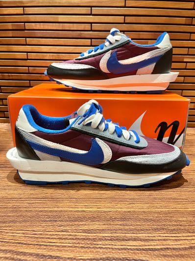 UNDERCOVER × sacai × Nike LD Waffle "Night Maroon/Pale Ivory-Ground Grey-Team Royal"