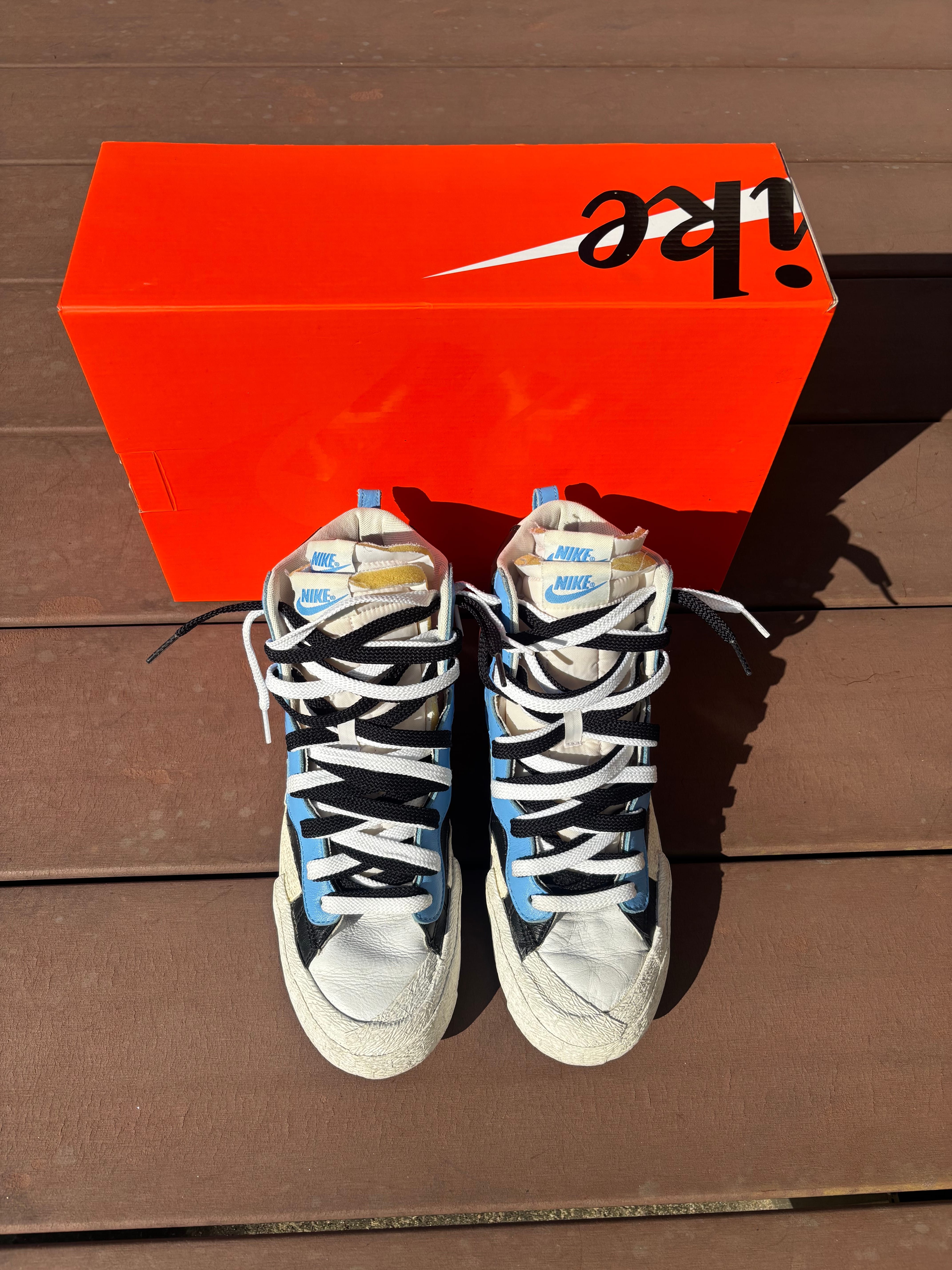 sacai × NIKE BLAZER MID "BLACK / BLUE"