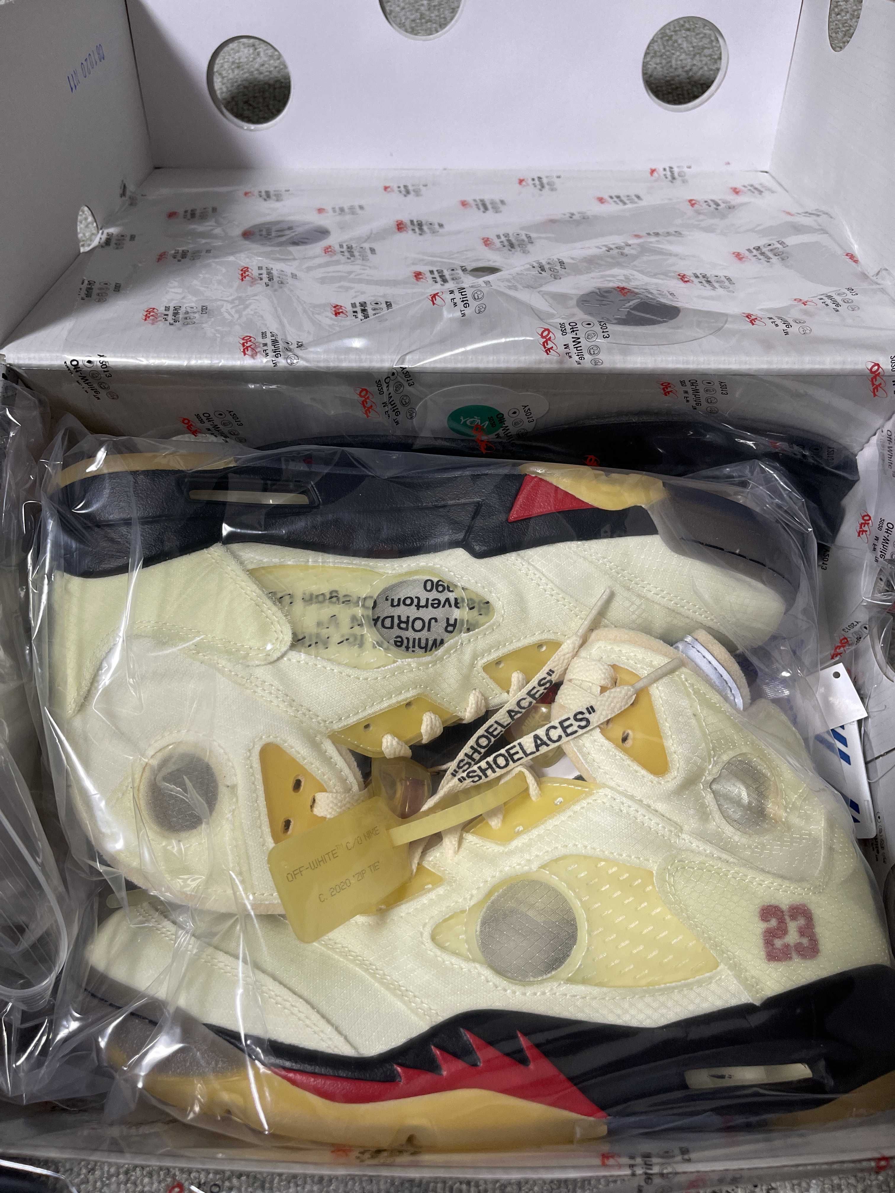 Off-White × Nike Air Jordan 5 "Sail"  