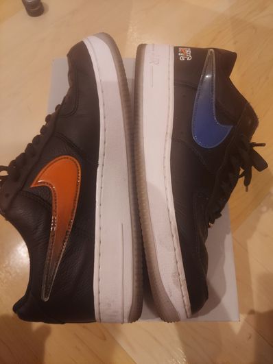 KITH × Nike Air Force 1 Low New York Knicks "Black/Brilliant Orange/Rush/Brilliant White"