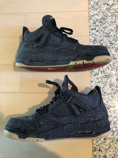 Nike × Levi's Air Jordan 4 "Black Denim" (Tag: LEVIS®)