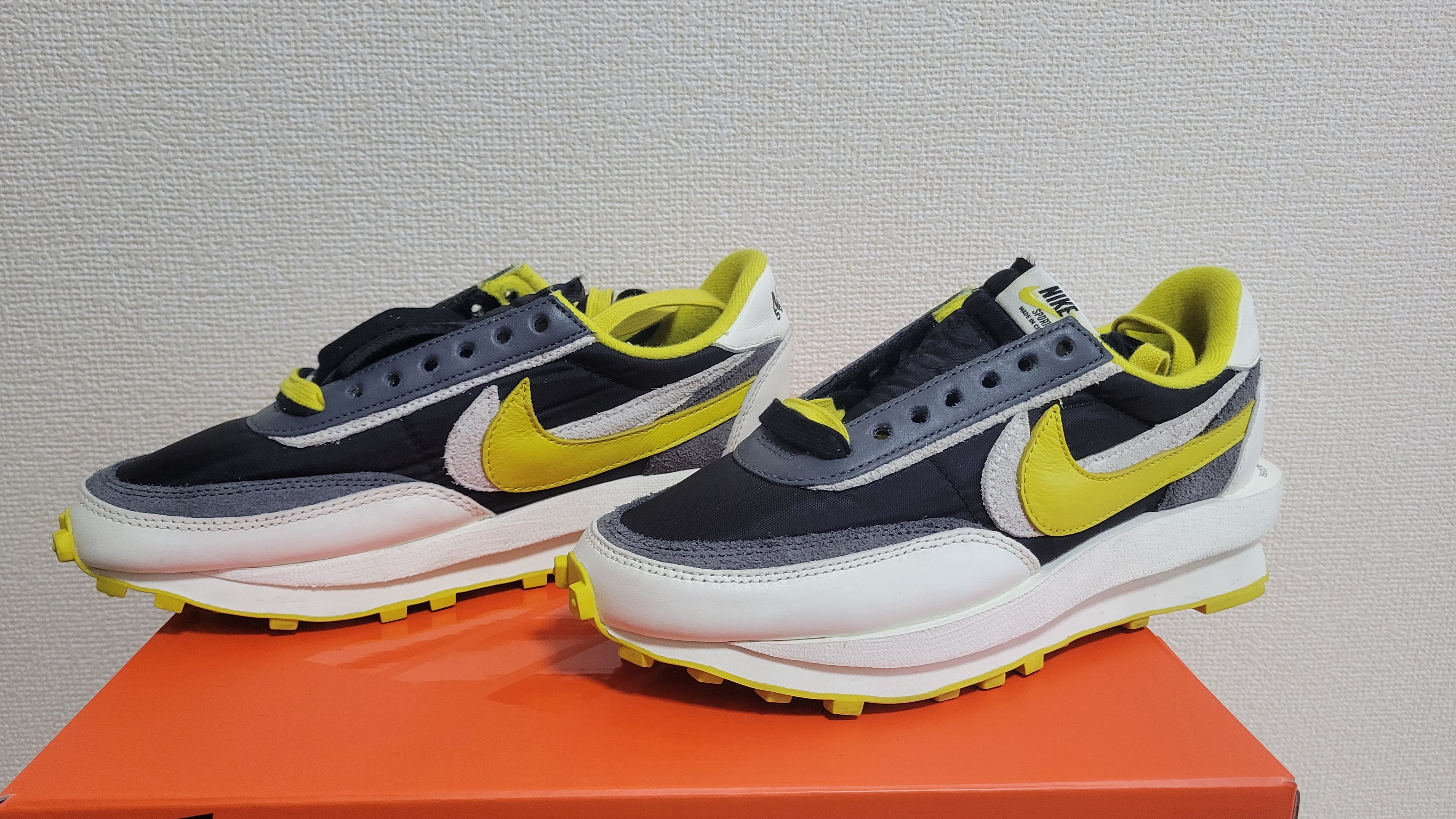 UNDERCOVER × sacai × Nike LD Waffle "Black/Sail-Dark Grey-Bright Citron"