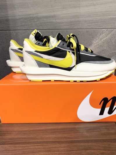 UNDERCOVER × sacai × Nike LD Waffle "Black/Sail-Dark Grey-Bright Citron"