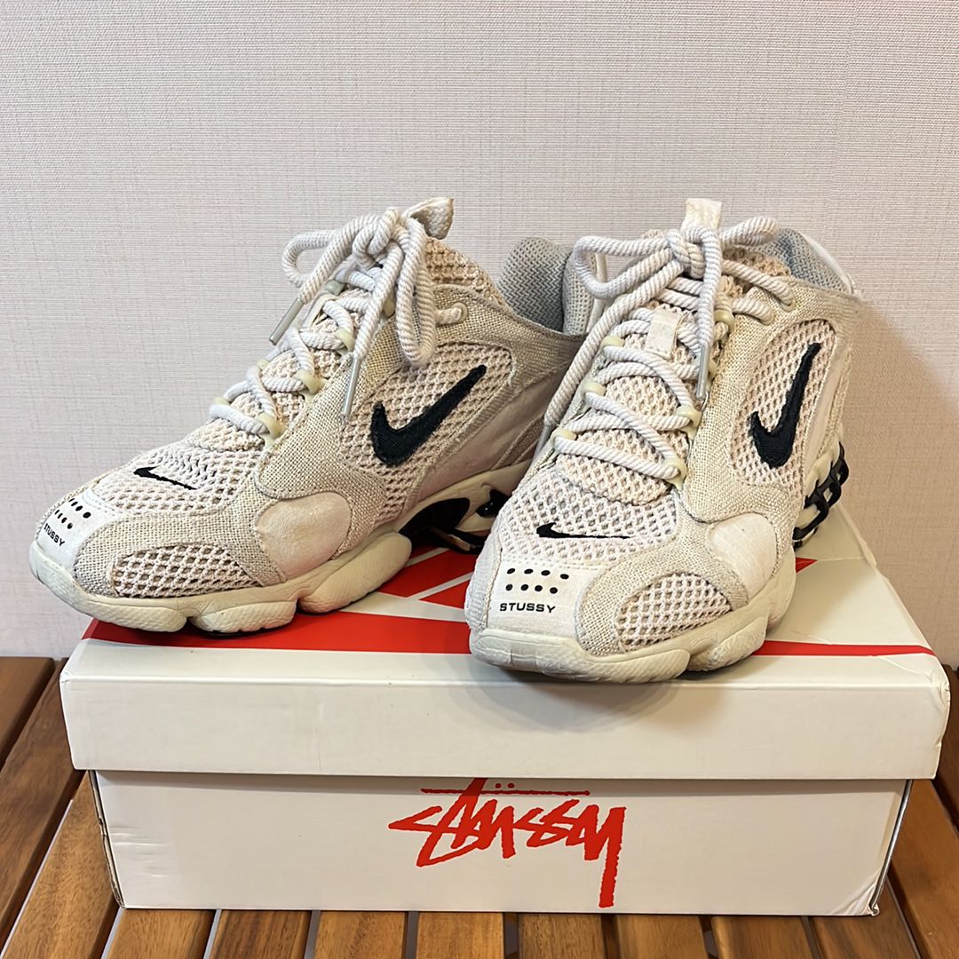 Stussy × Nike Air Zoom Spiridon CG 2 "Fossil/Black"