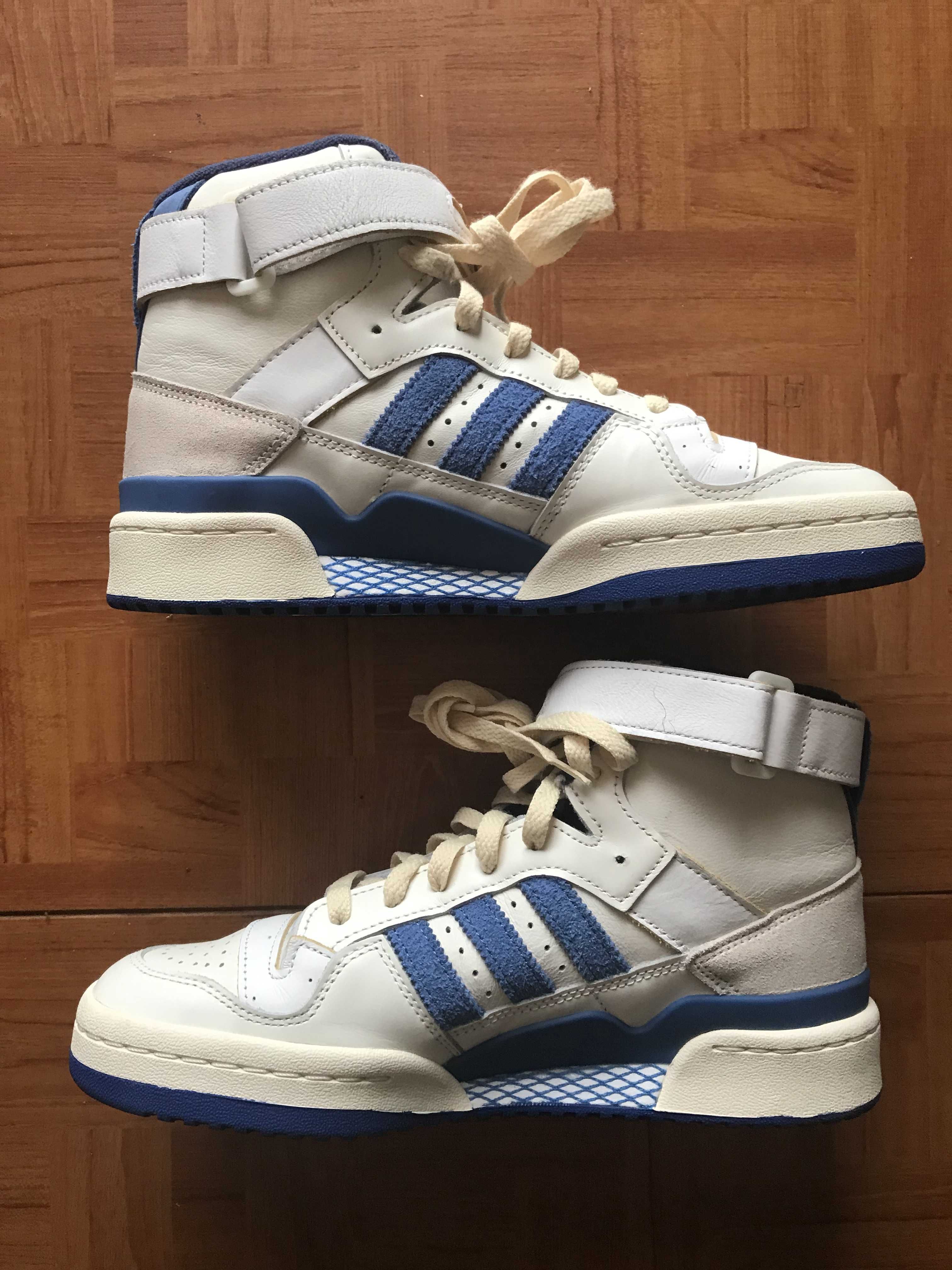 adidas Forum 84 High Blue Thread "Off White-Bright Blue/Footwear White"