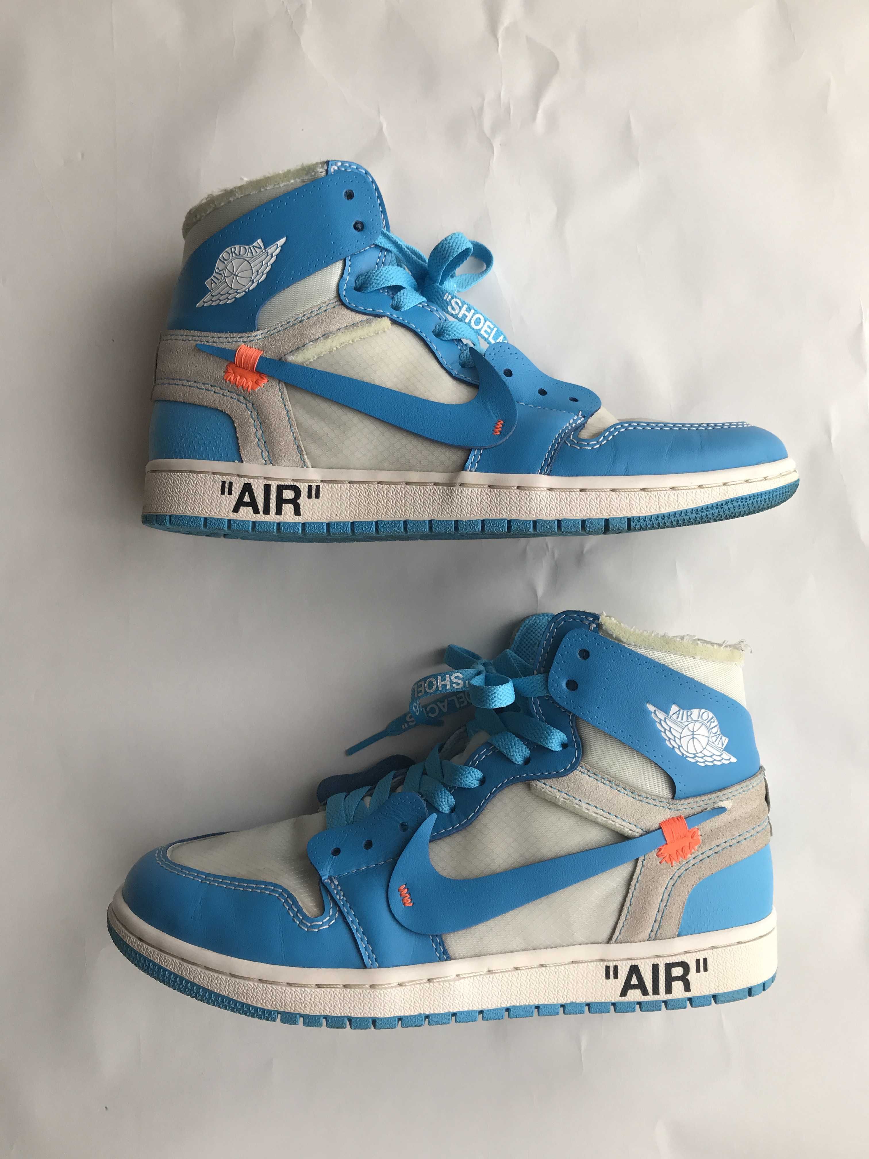 Off-White × Nike Air Jordan 1 High UNC "White/Dark Powder Blue"
