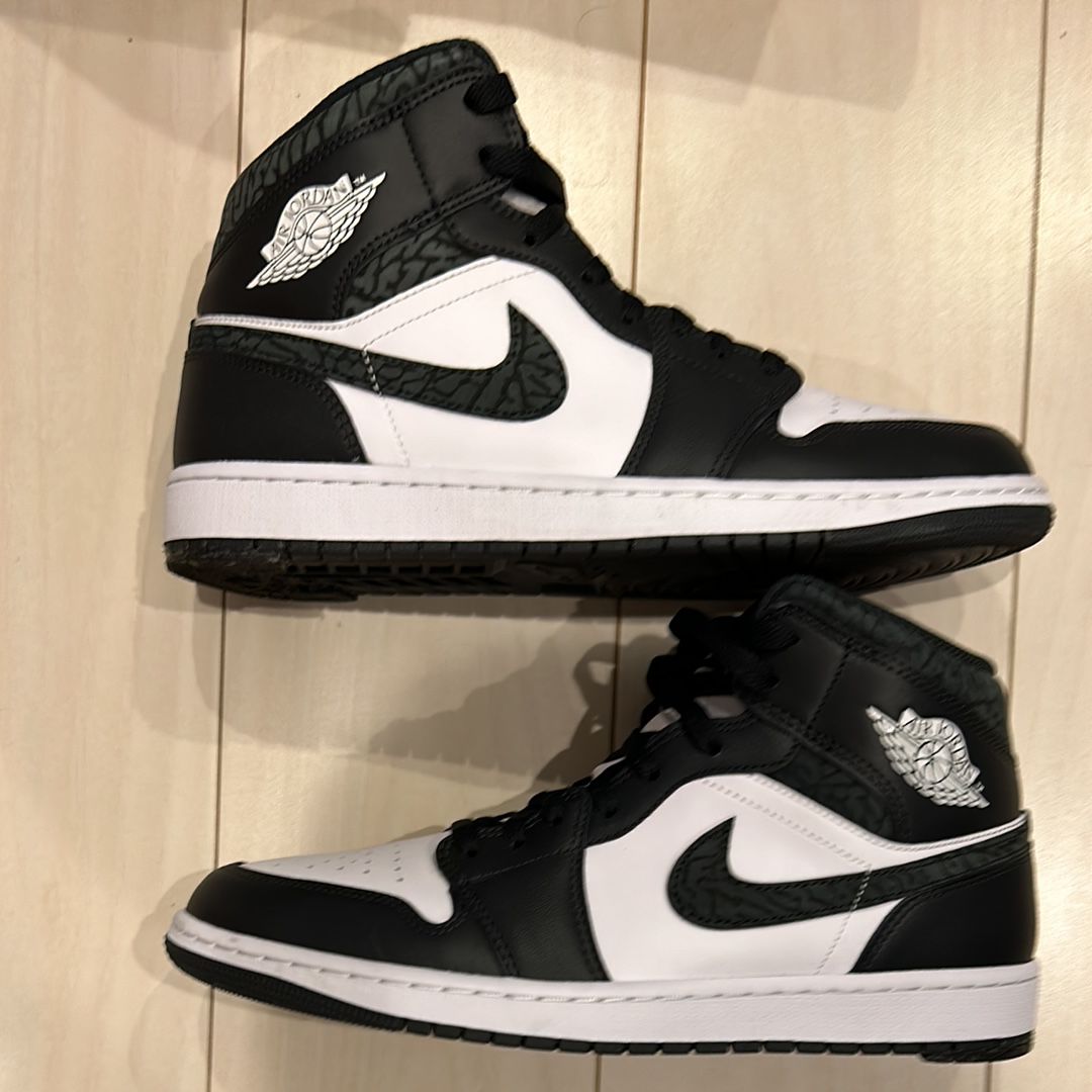 Nike Air Jordan 1 Mid "Panda Elephant/Safari"