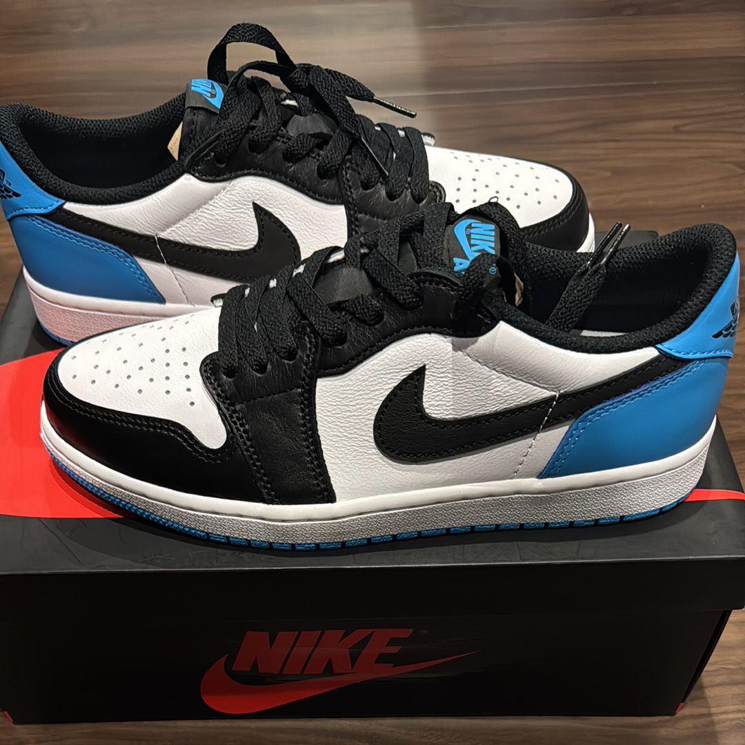 Nike Air Jordan 1 Low OG "Black and Dark Powder Blue/UNC"