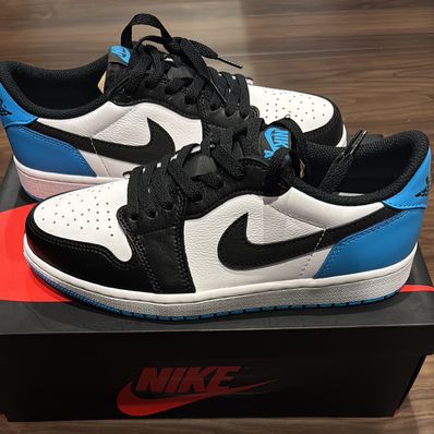 Nike Air Jordan 1 Low OG "Black and Dark Powder Blue/UNC"
