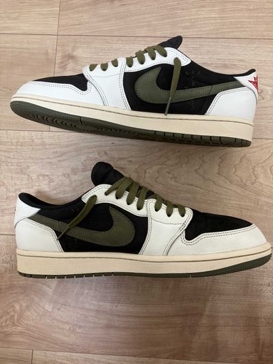 Travis Scott × Nike Women's Air Jordan 1 Low OG "Medium Olive"
