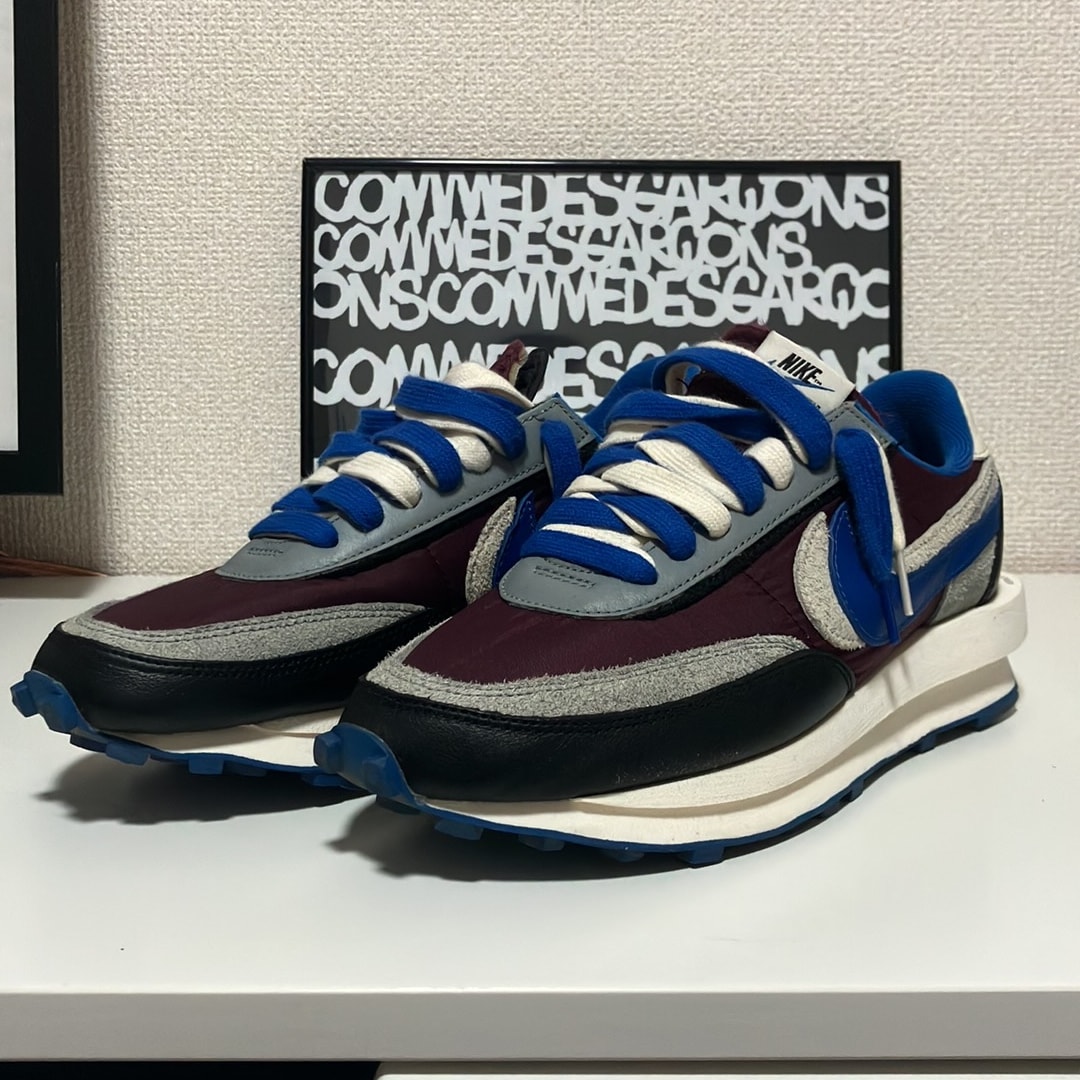 UNDERCOVER × sacai × Nike LD Waffle "Night Maroon/Pale Ivory-Ground Grey-Team Royal"